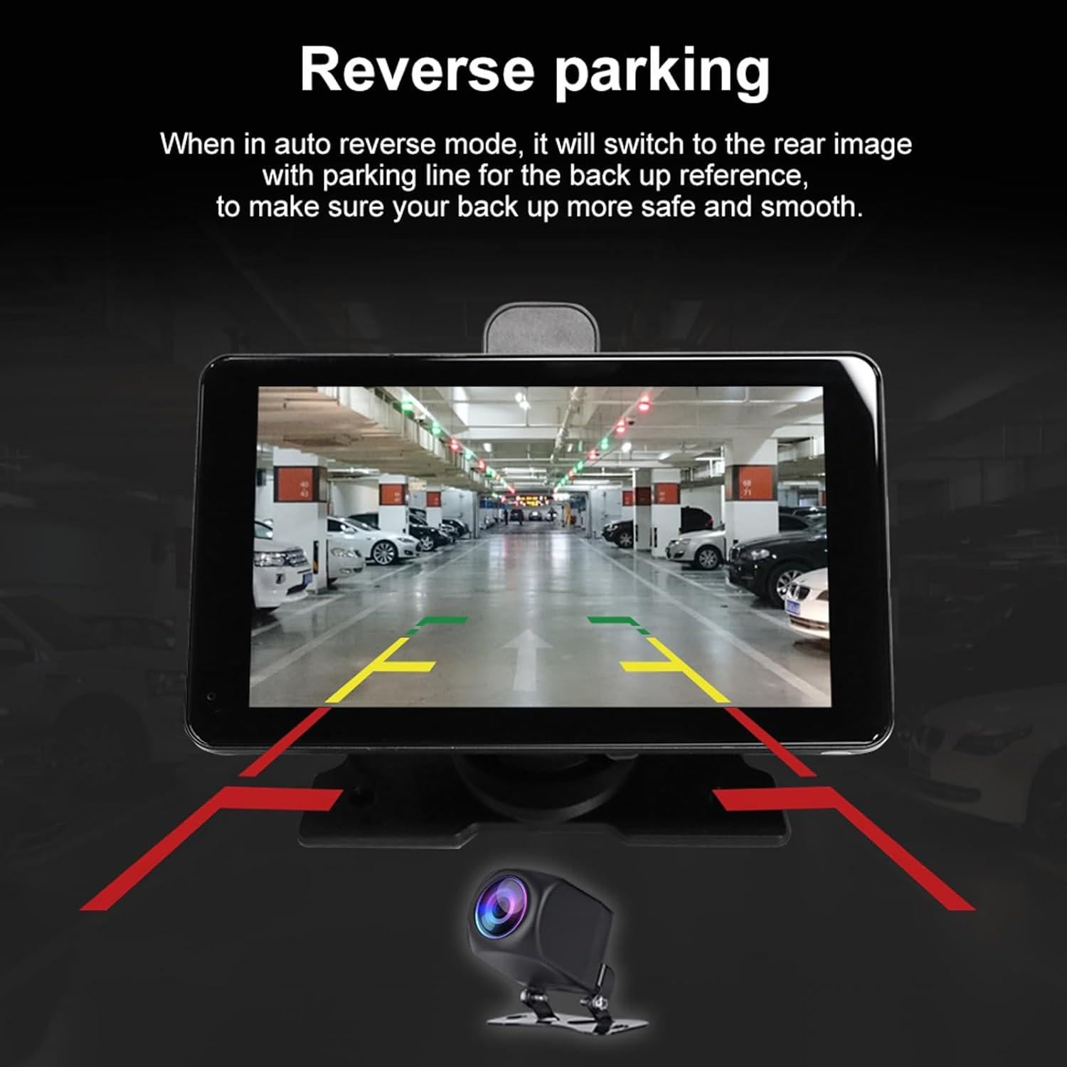 Pantalla Carplay Inalámbrica Oekihow 7" con Cámara 4K y GPS