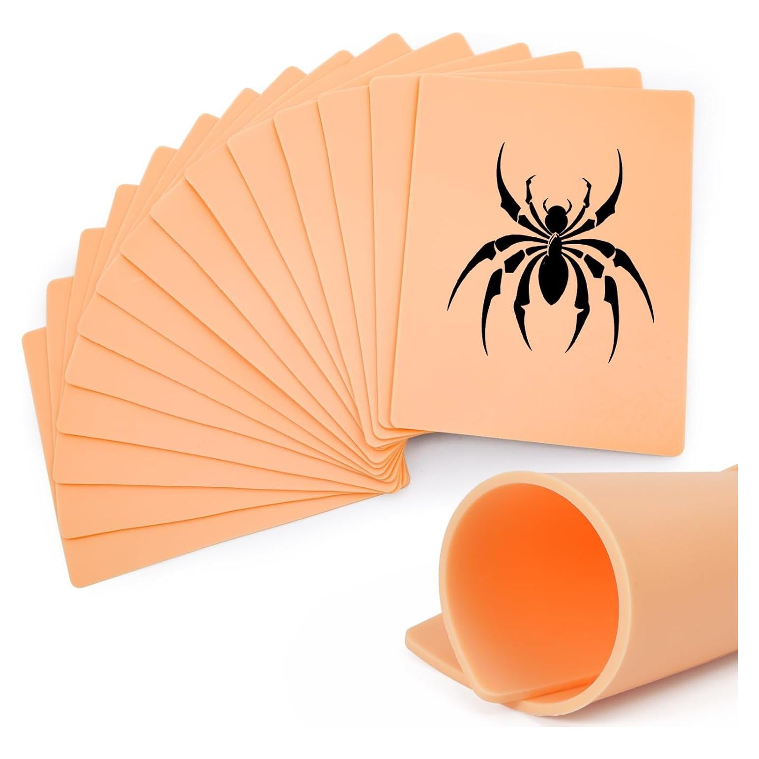 15 Piezas Piel de Tatuaje Falsa SHATGYI 3mm Doble Cara