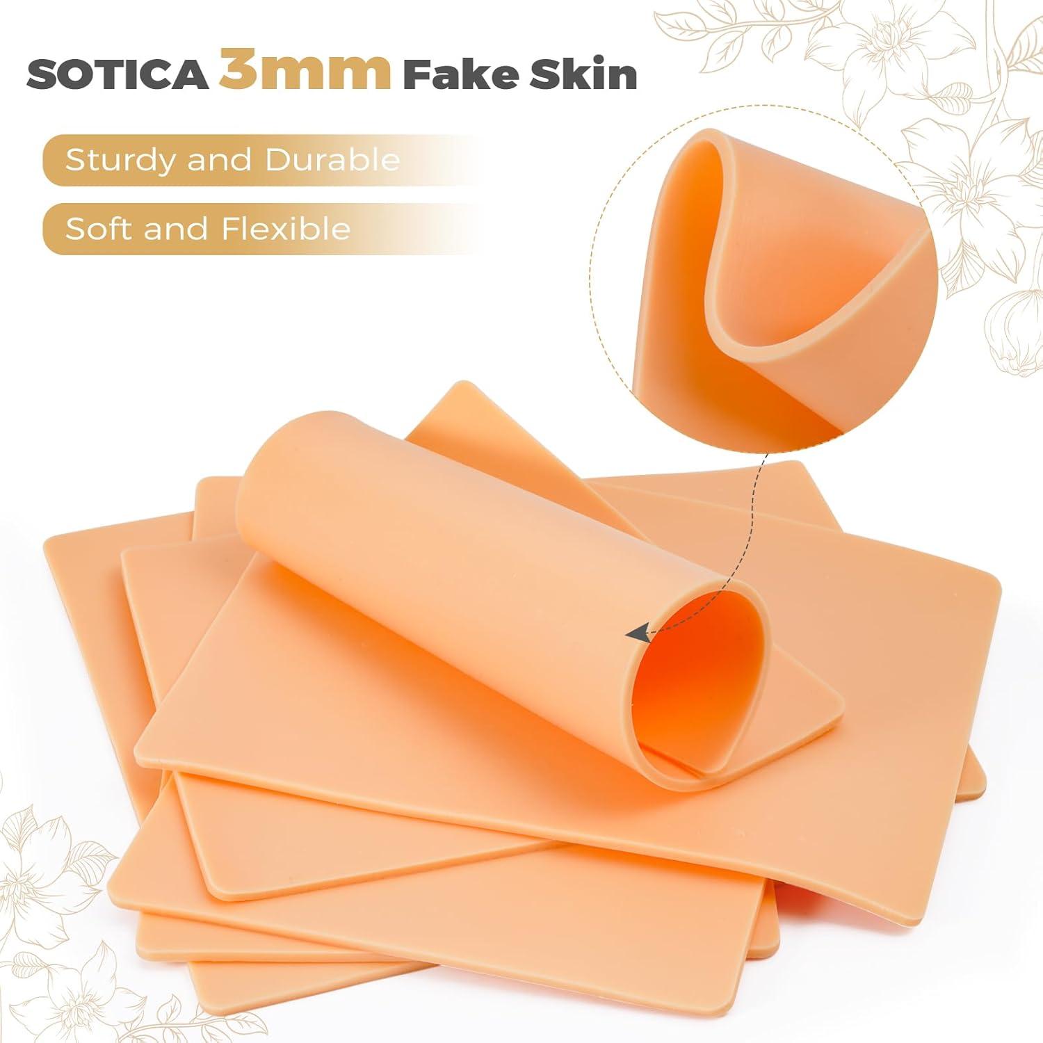 15 Piezas Piel de Tatuaje Falsa SHATGYI 3mm Doble Cara