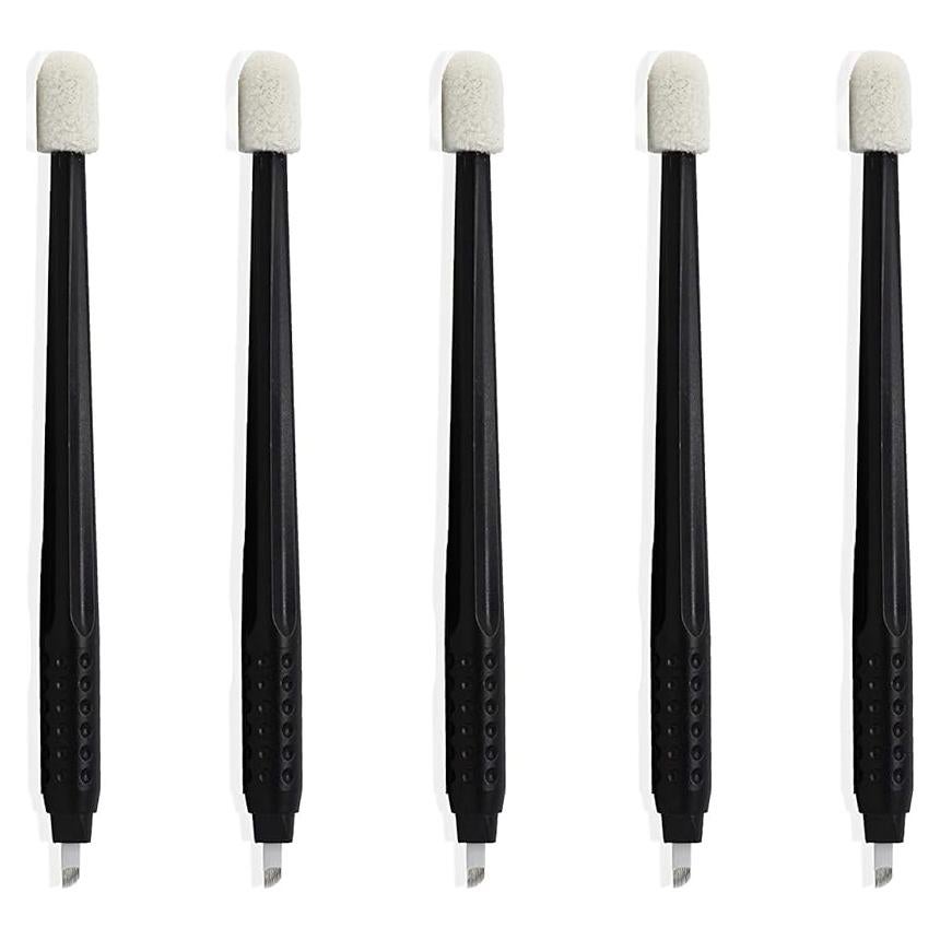 Pluma desechable microblading Genetek #12 inclinación negra