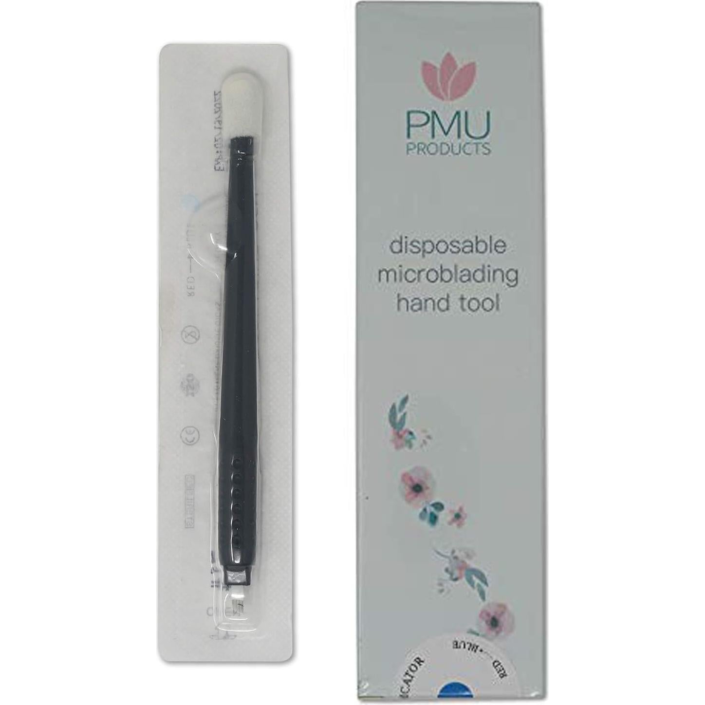 Pluma desechable microblading Genetek #12 inclinación negra