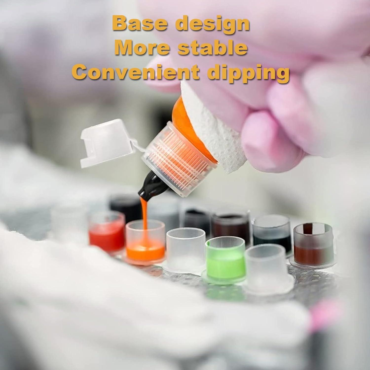 Kit de Práctica de Tatuaje Jconly - 10 Piezas de Piel Sintética y 300 Copas de Tinta