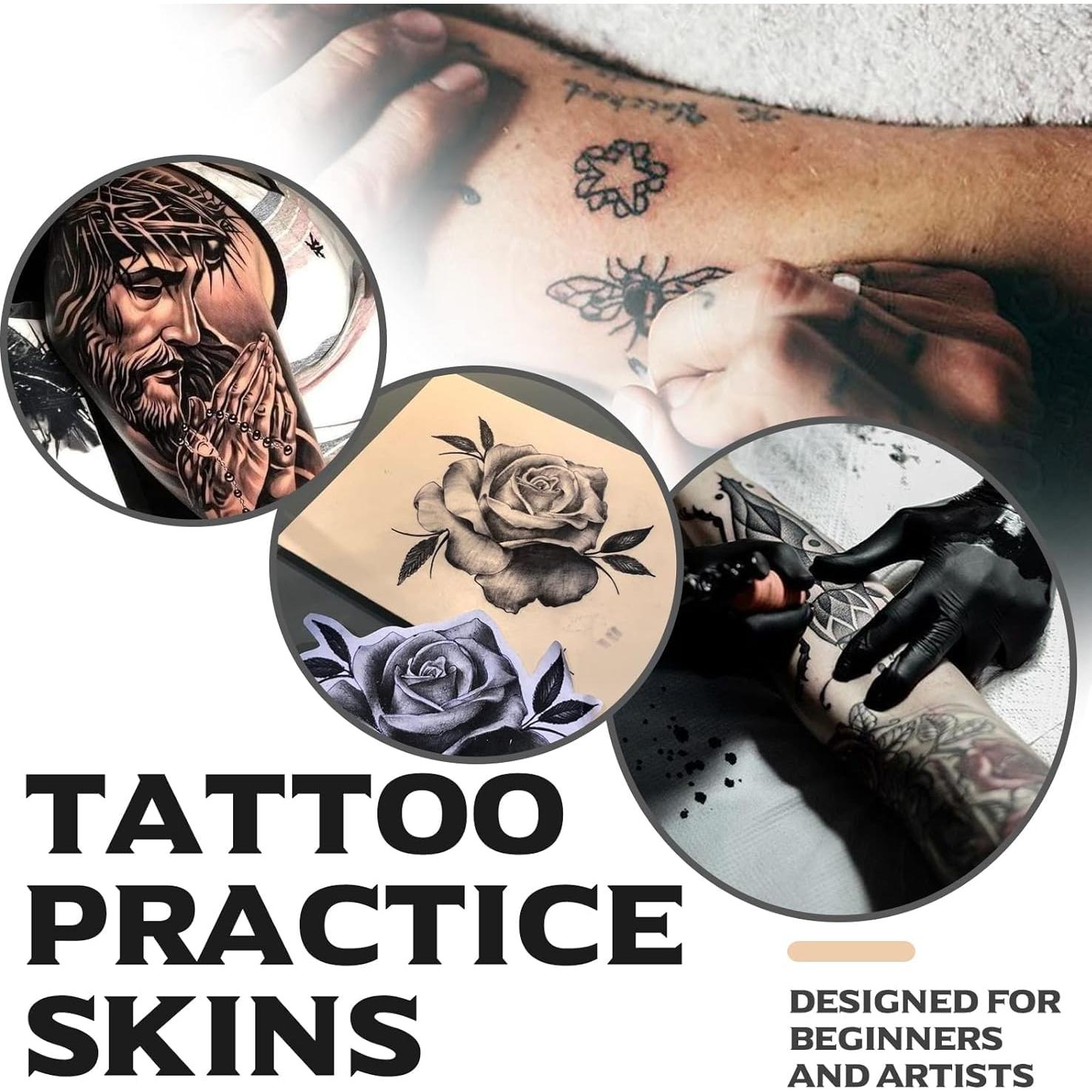 Piel de Práctica para Tatuaje Yangna 8Pcs 19x14cm Silicona