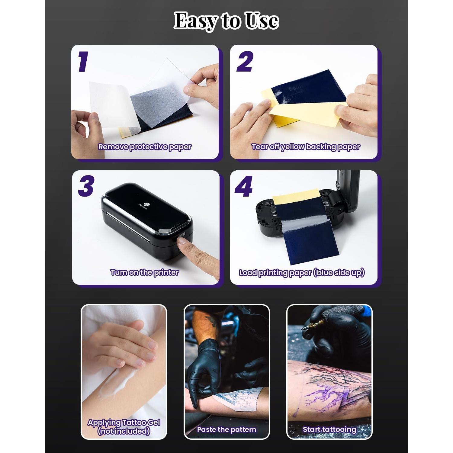 Impresora de Tatuajes Phomemo TP31 - Portátil, 30 Hojas, Bluetooth