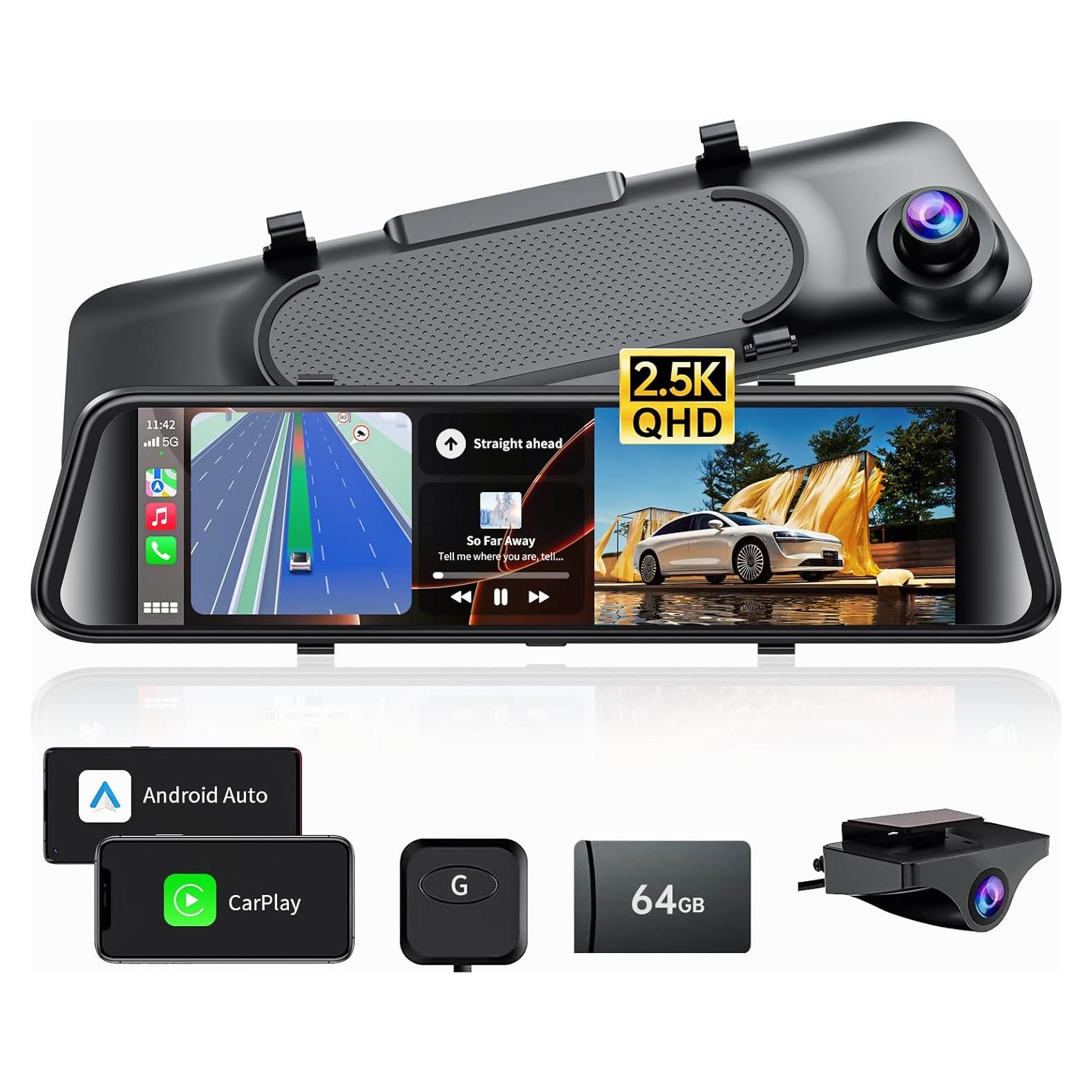 Cámara de Tablero Espejo 12" JOMISE K17 Pro 2.5K Carplay