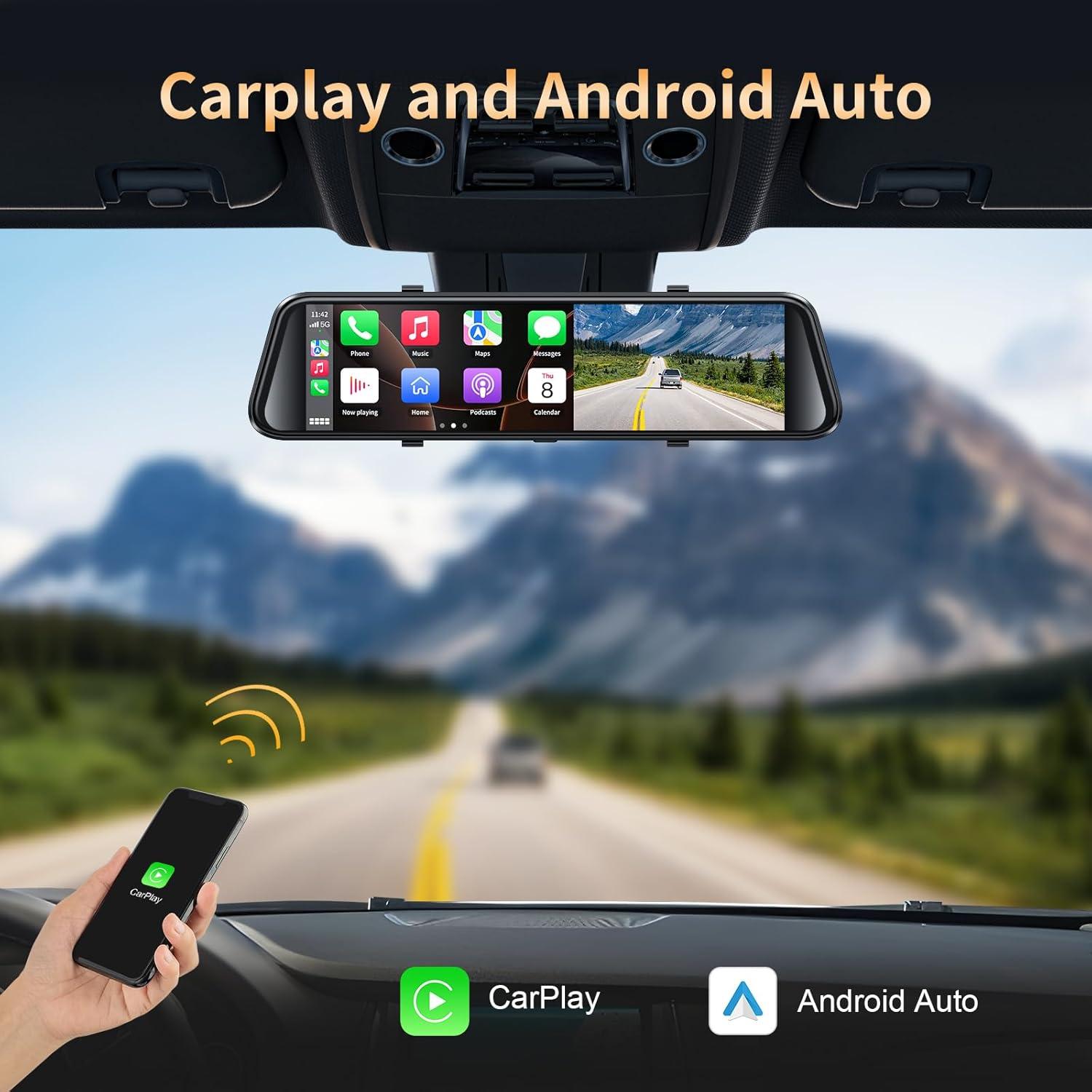 Cámara de Tablero Espejo 12" JOMISE K17 Pro 2.5K Carplay