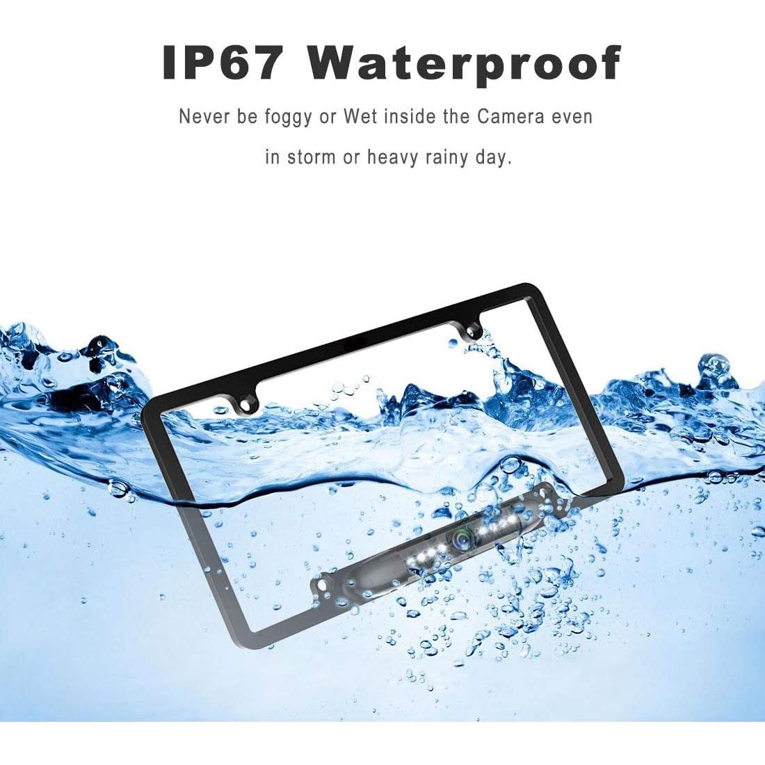 Cámara de Respaldo GLK con Marco de Matrícula HD 170°