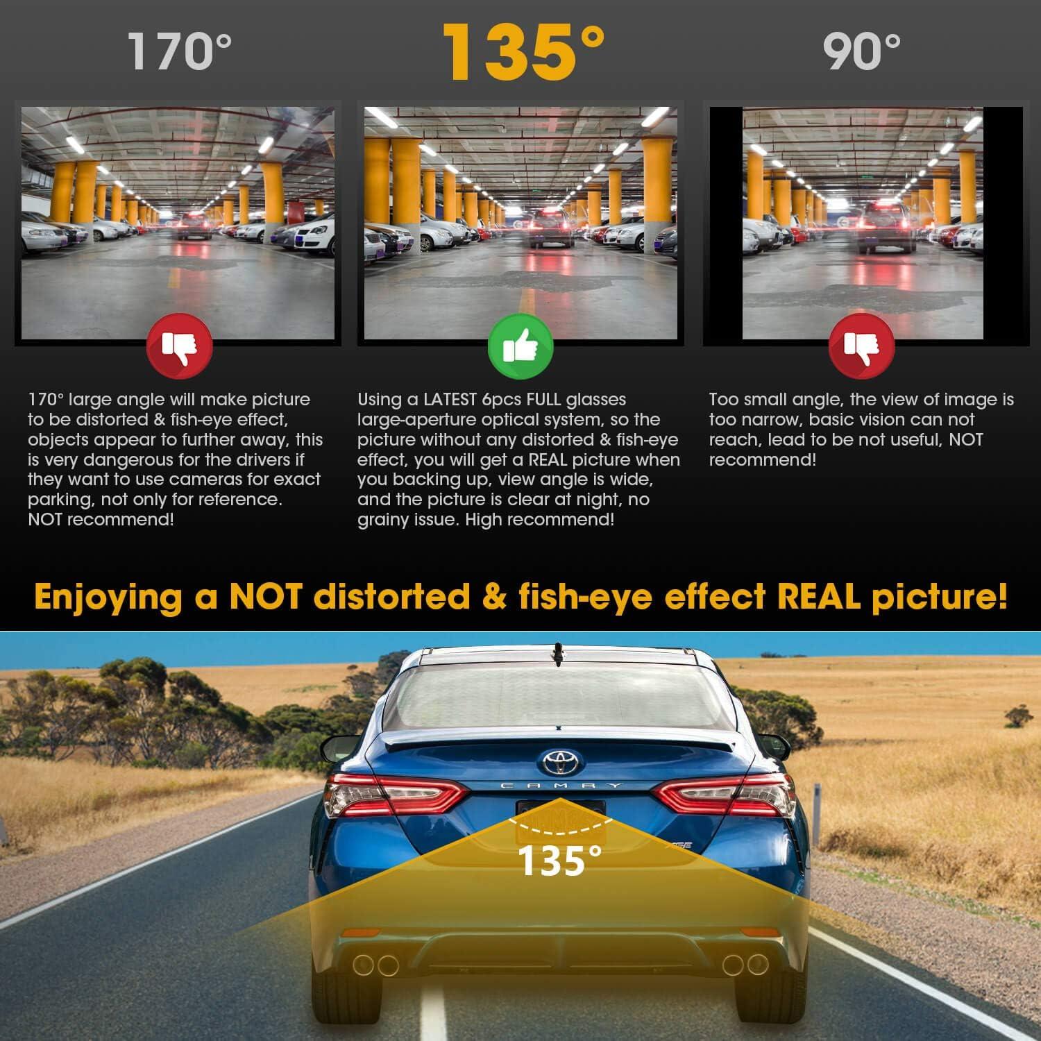 Cámara de visión trasera NATIKA WD-012 HD 720P impermeable