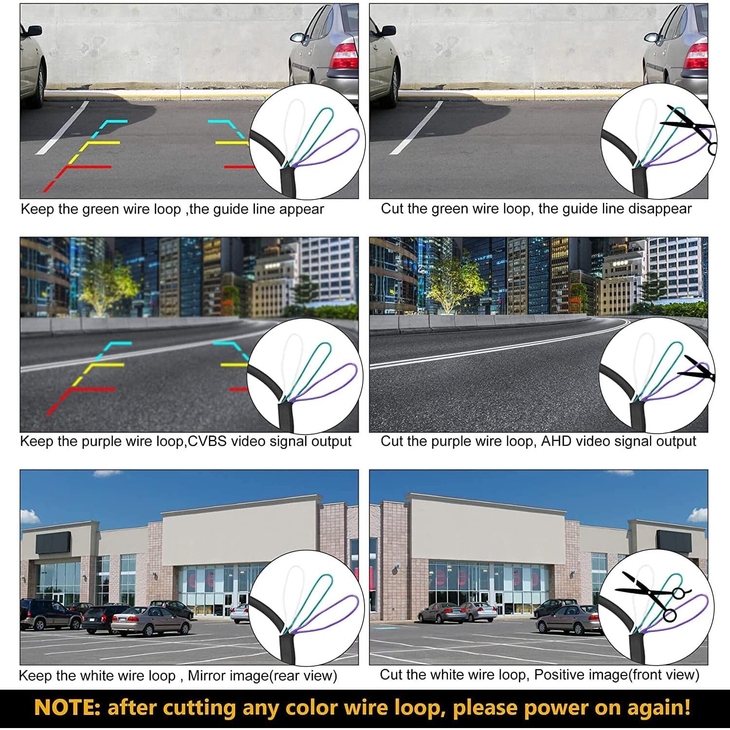 Cámara de visión trasera NATIKA WD-012 HD 720P impermeable