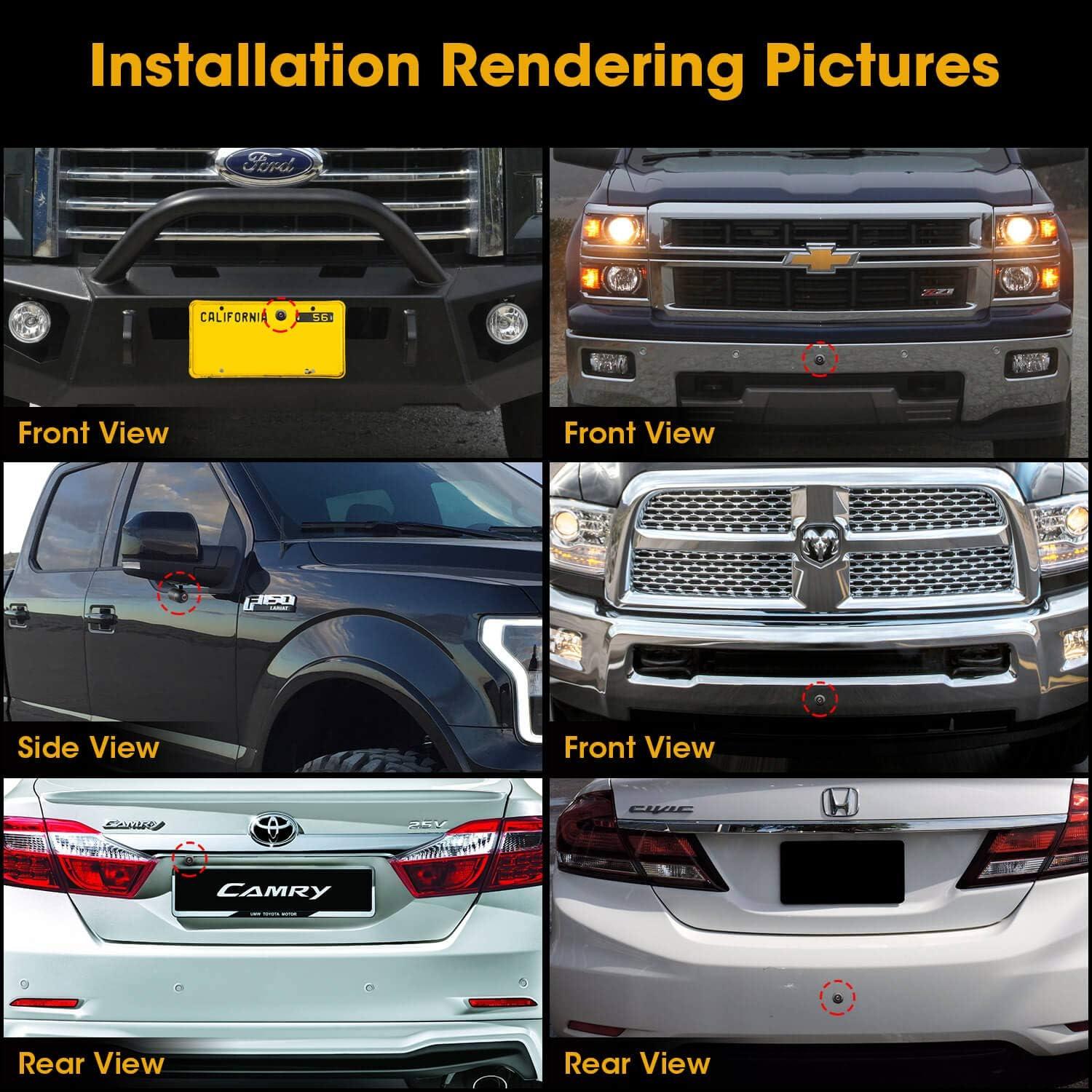 Cámara de visión trasera NATIKA WD-012 HD 720P impermeable