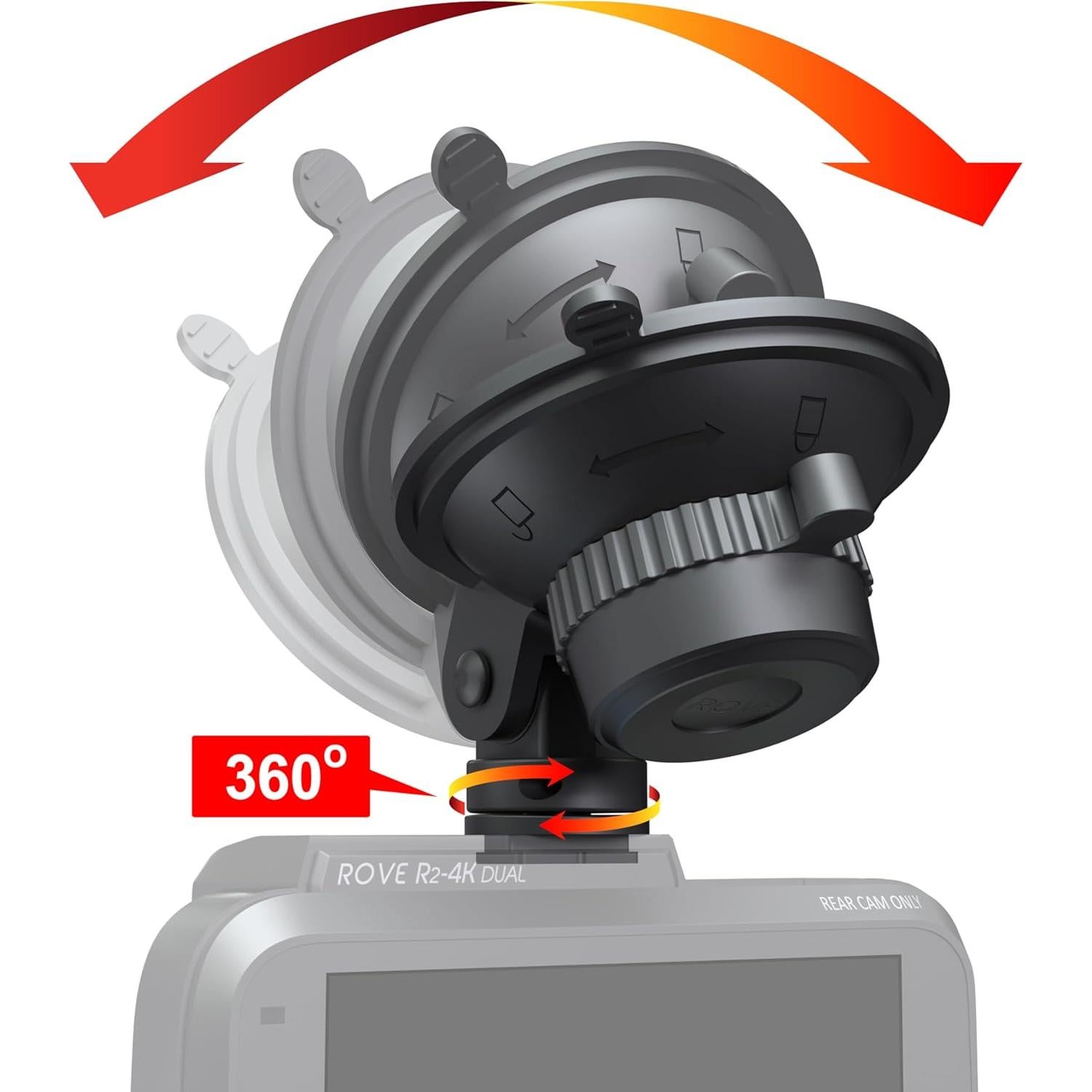 Soporte de Ventosa ROVE para Cámaras R2-4K y R2-4K PRO