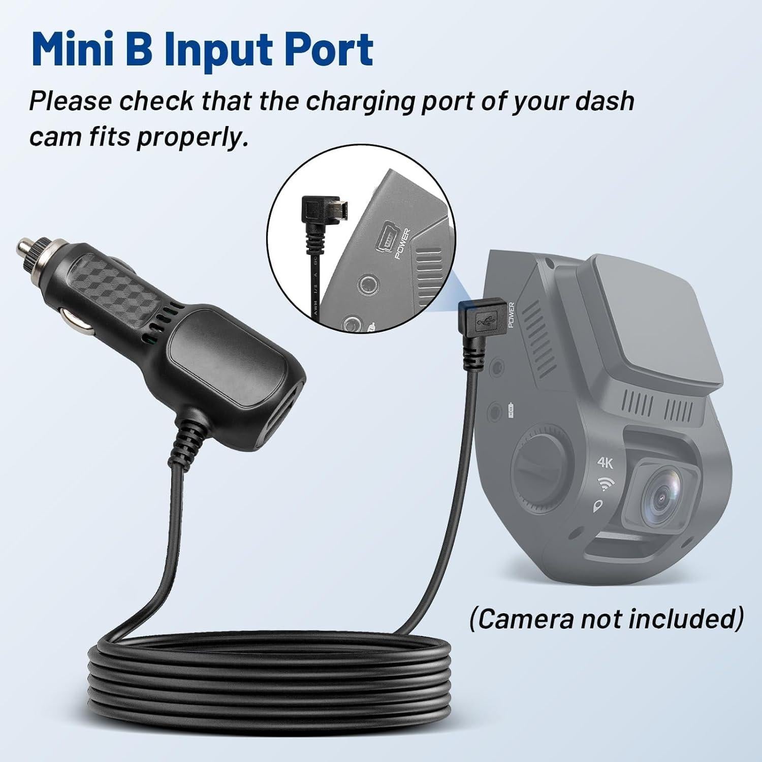 Adaptador de Alimentación para Cámara Dash Anina 3m USB