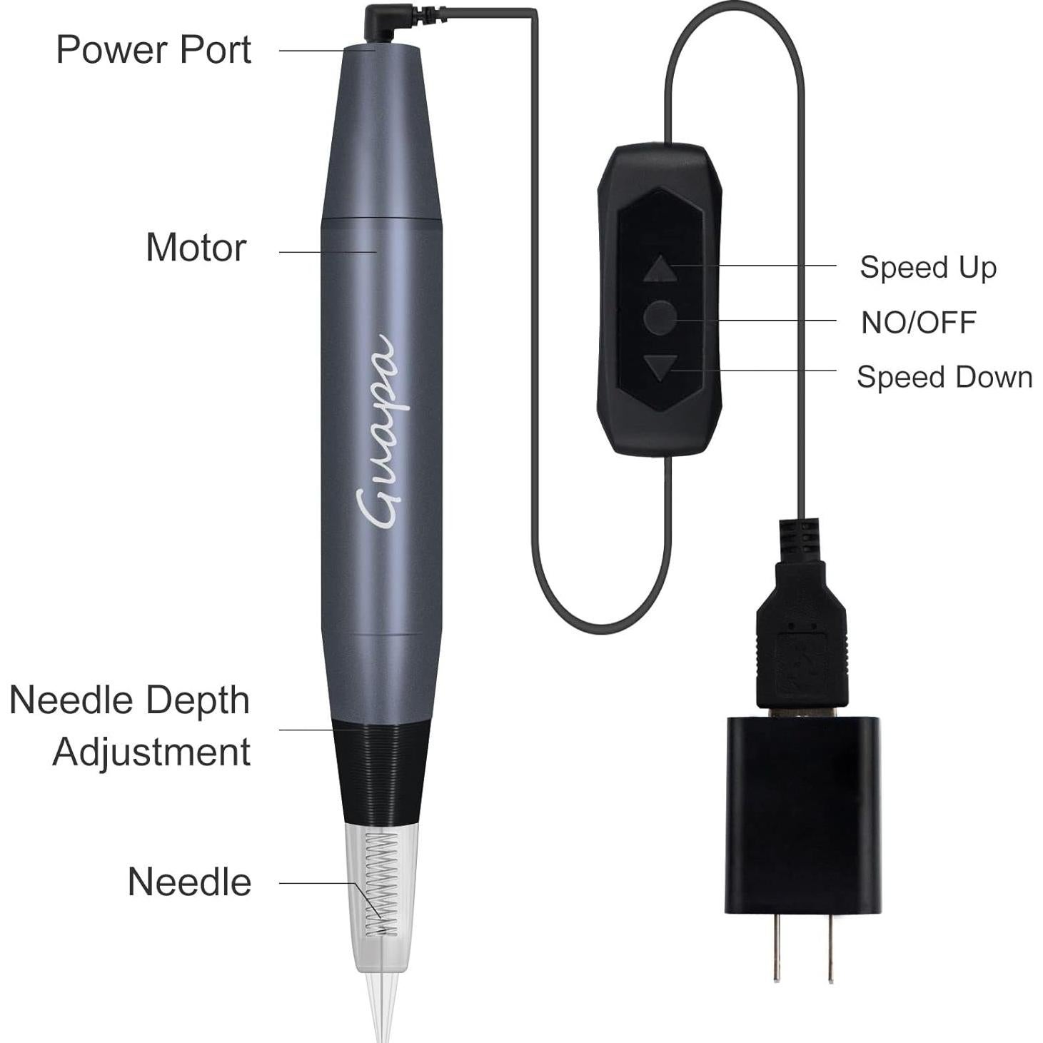 Máquina de Tatuaje Microblading Eléctrica Yanbang LGTM - Ajustable 0-2.5mm