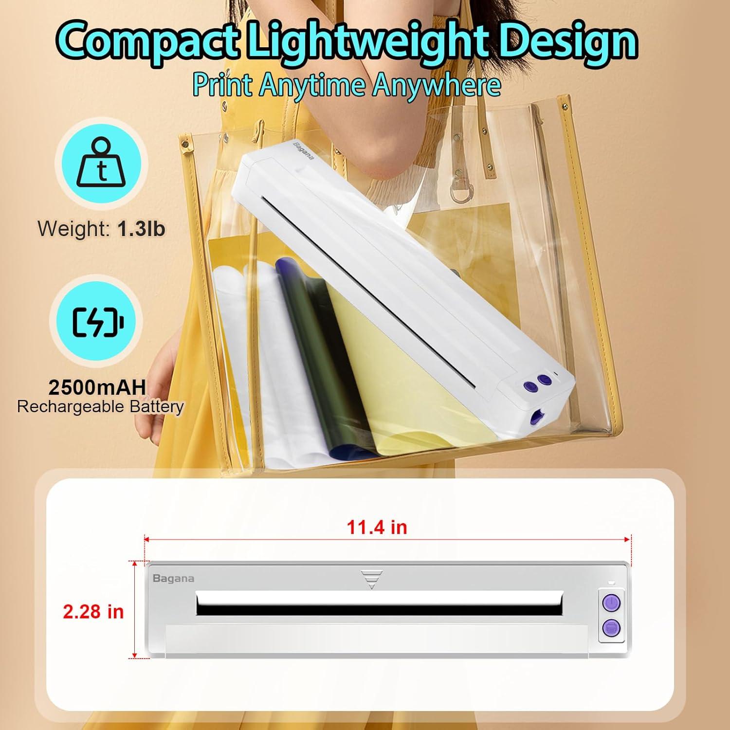 Impresora de Tatuajes Inalámbrica Bagana P19, Portátil y Compacta