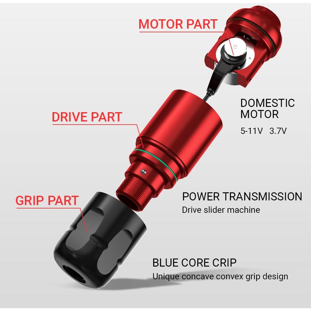 Kit de Tatuaje Inalámbrico Solong con 40 Agujas y 120ML Tinta