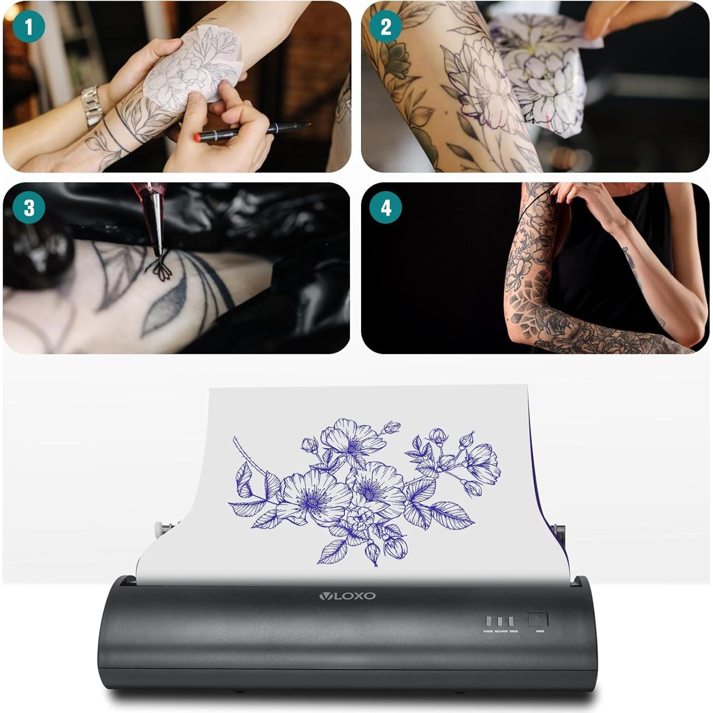 Impresora de Tatuajes Térmica VLOXO P8009 Portátil Recargable