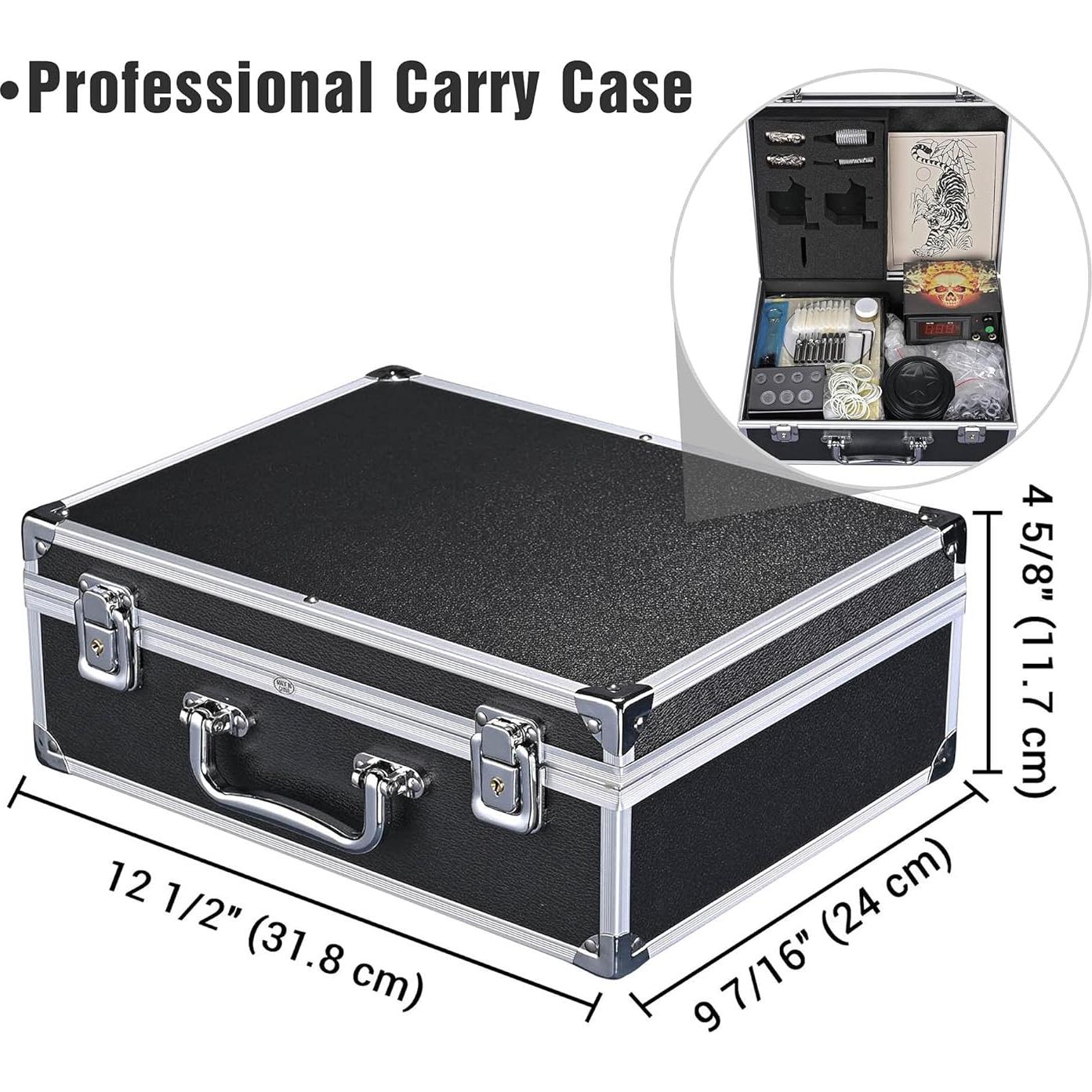 Kit Completo de Tatuaje AW - 2 Pistolas, 54 Tintas, Estuche