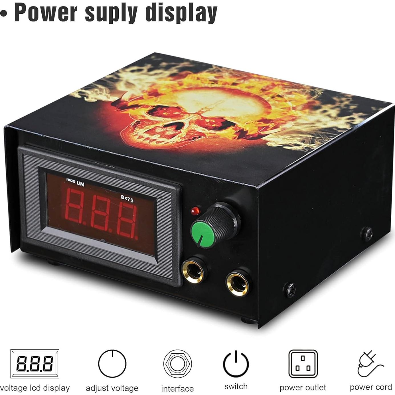 Kit Completo de Tatuaje AW - 2 Pistolas, 54 Tintas, Estuche