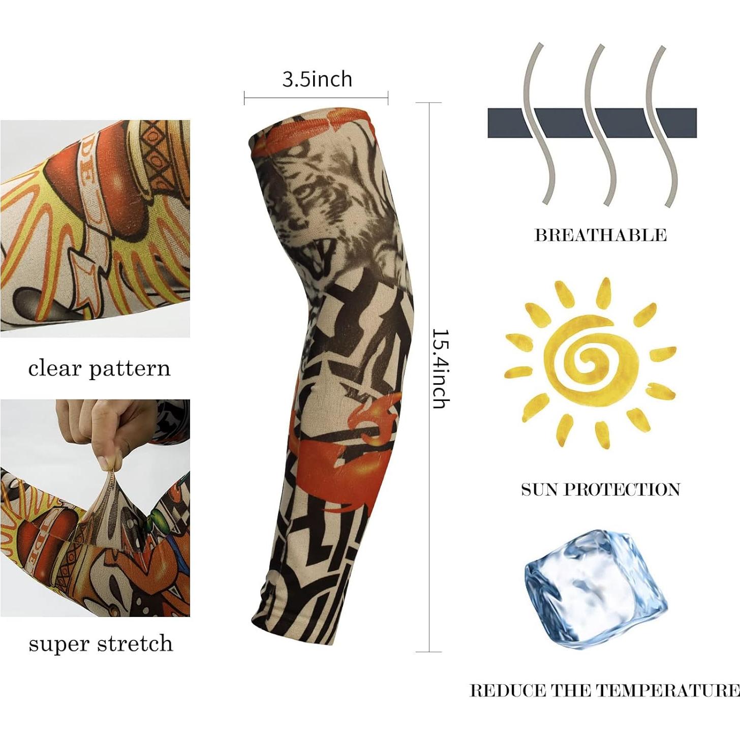 Mangas de Tatuaje YARIEW 6 Piezas Unisex Protección Solar