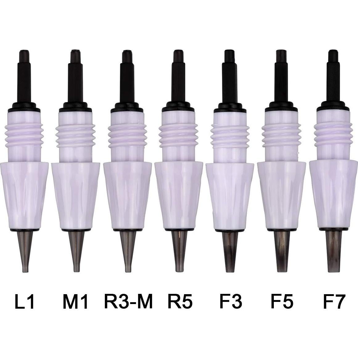 20Pcs Tattoo Needle Cartridges for Permanent Makeup Tattoo Machine Artmex V6,V8,V9,V11 models available size 1R,3R,5R,7R,3F,5F,7F Tattoo Needles (1R/L1)