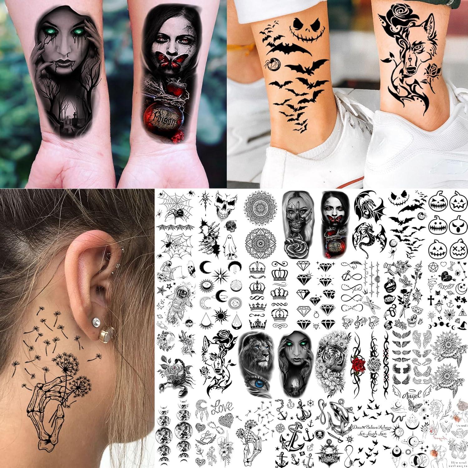 72 Tatuajes Temporales Acuarela Mariposas Toneoldshu