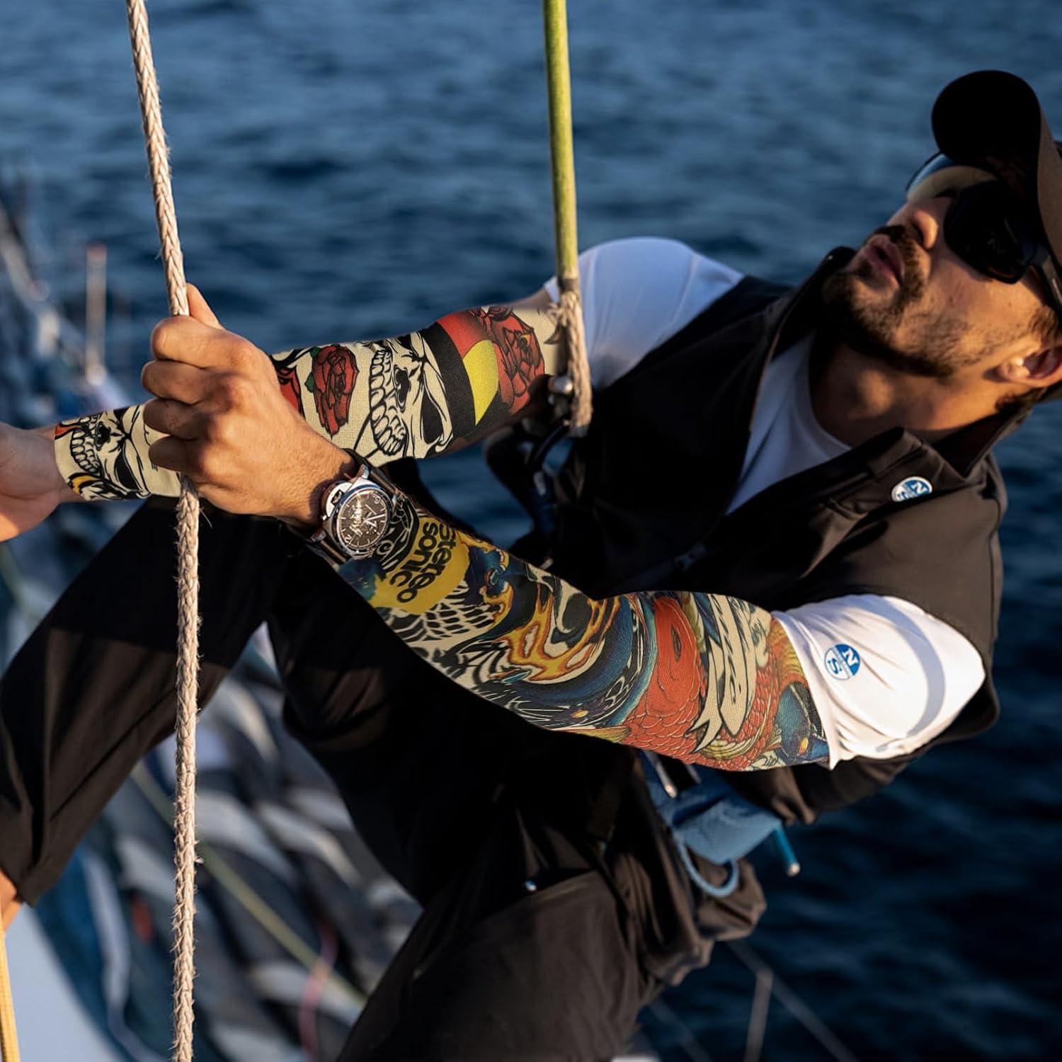 20 Mangas de Tatuaje Temporal Unisex SOLENOBLE Protección Solar