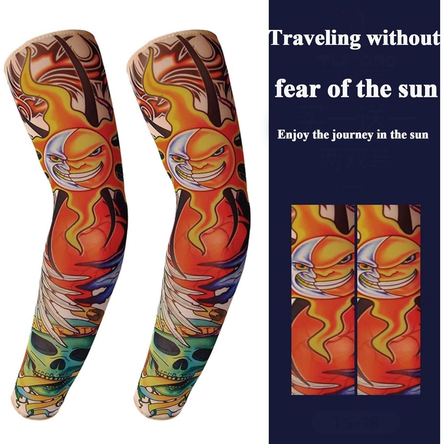 20 Mangas de Tatuaje Temporal Unisex SOLENOBLE Protección Solar