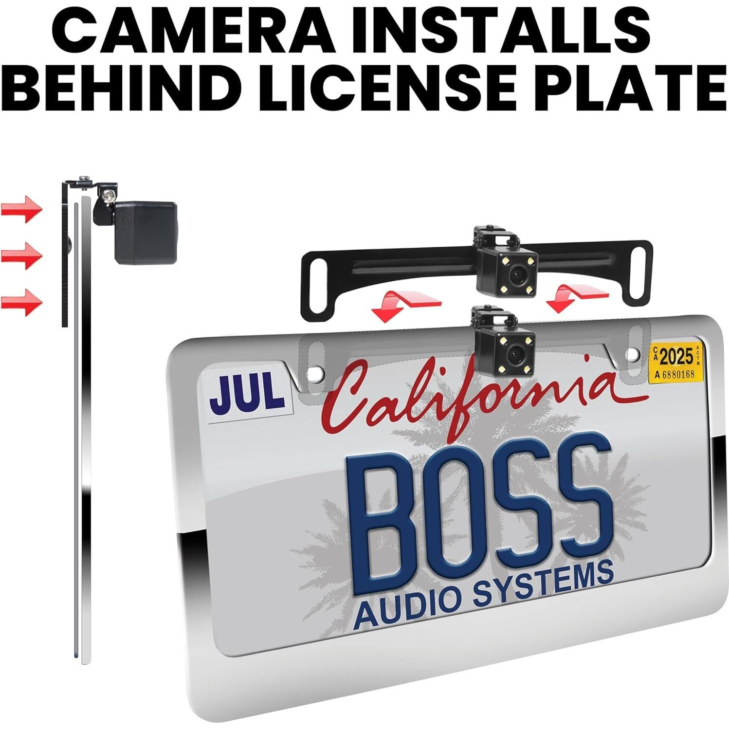 Cámara de Respaldo BOSS LPCB40 para Placa de Licencia 170°