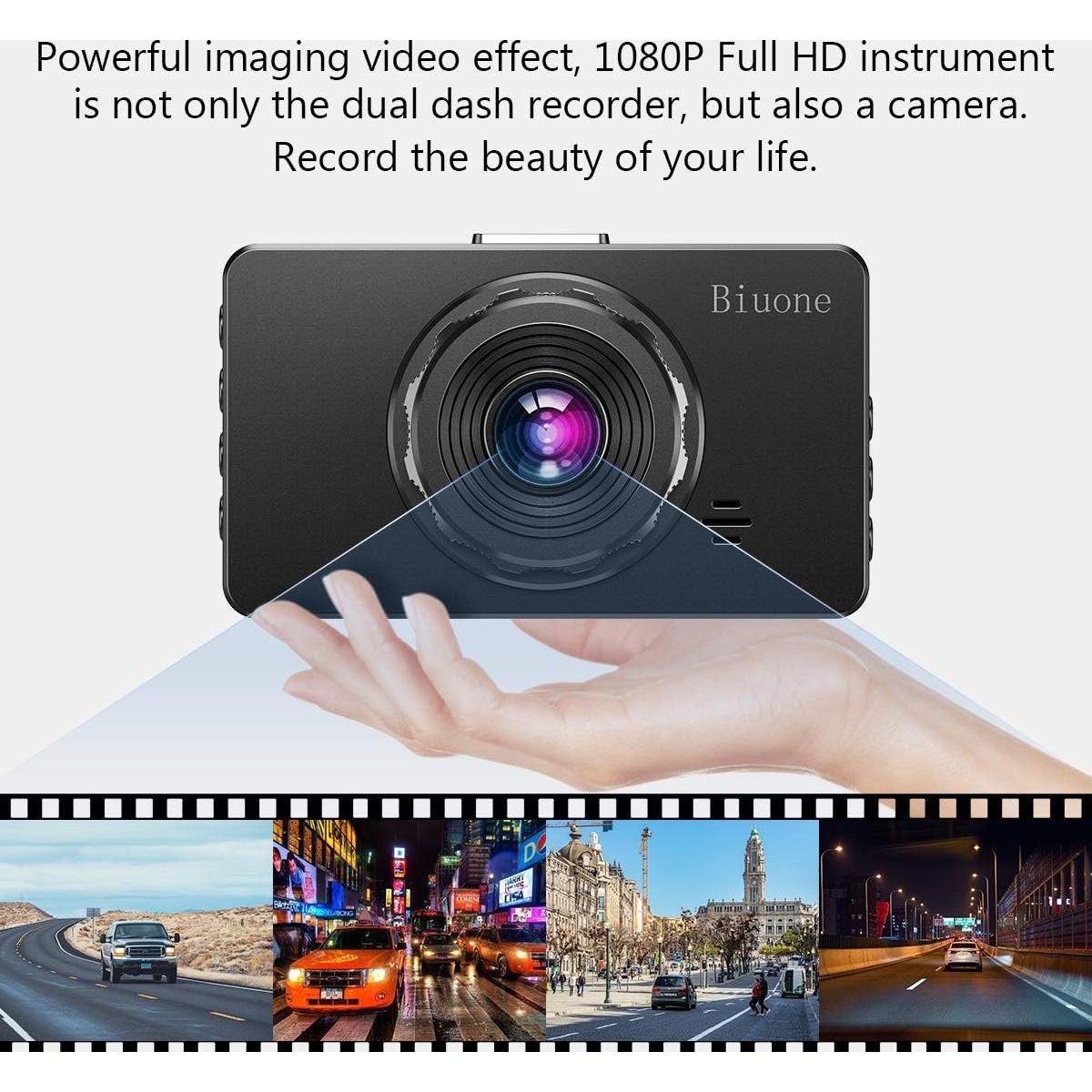 Cámara de tablero Biuone A20 Dual 1080P con tarjeta 32G