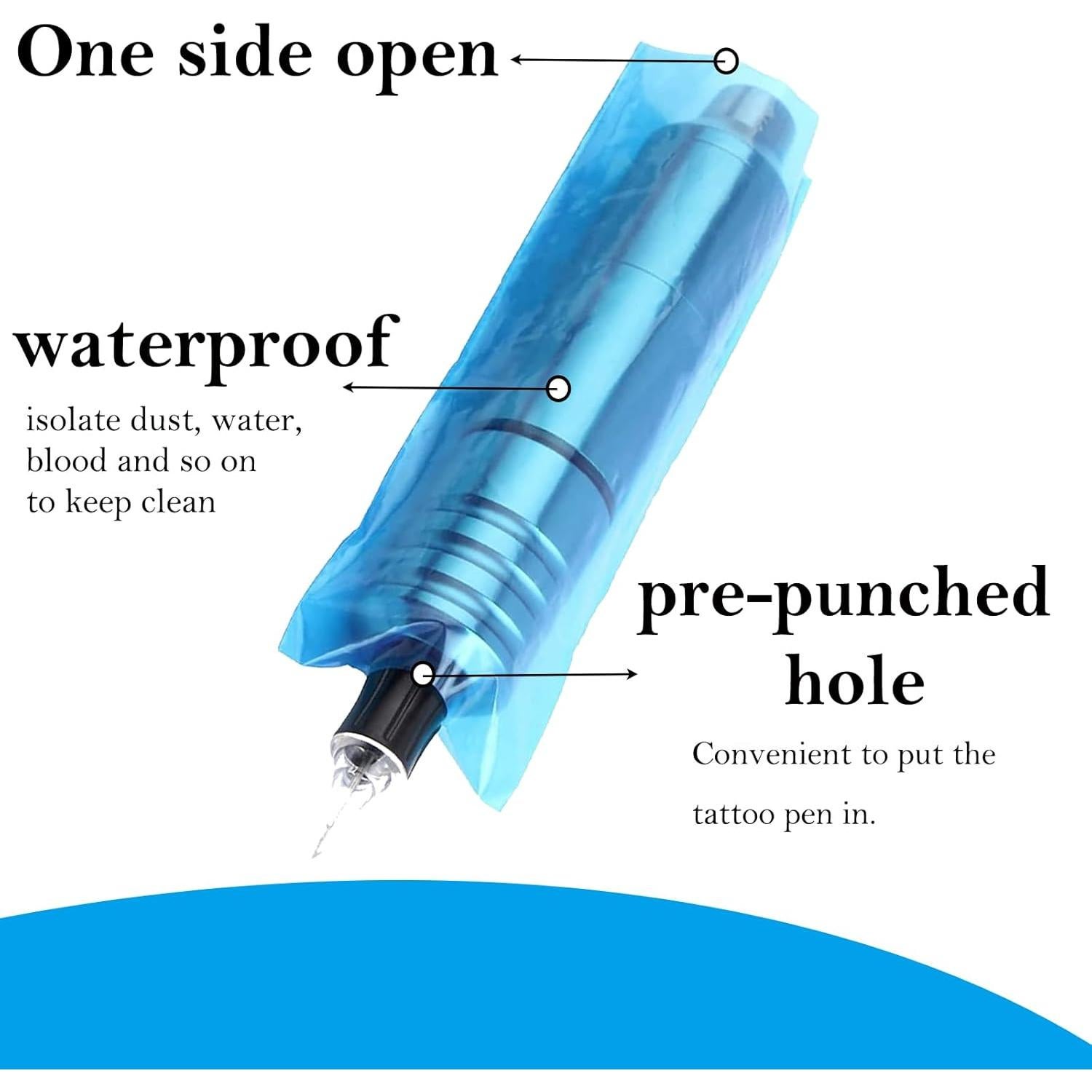 Cubiertas de máquina de tatuaje Urknall 200pcs + 4pcs cinta agarre