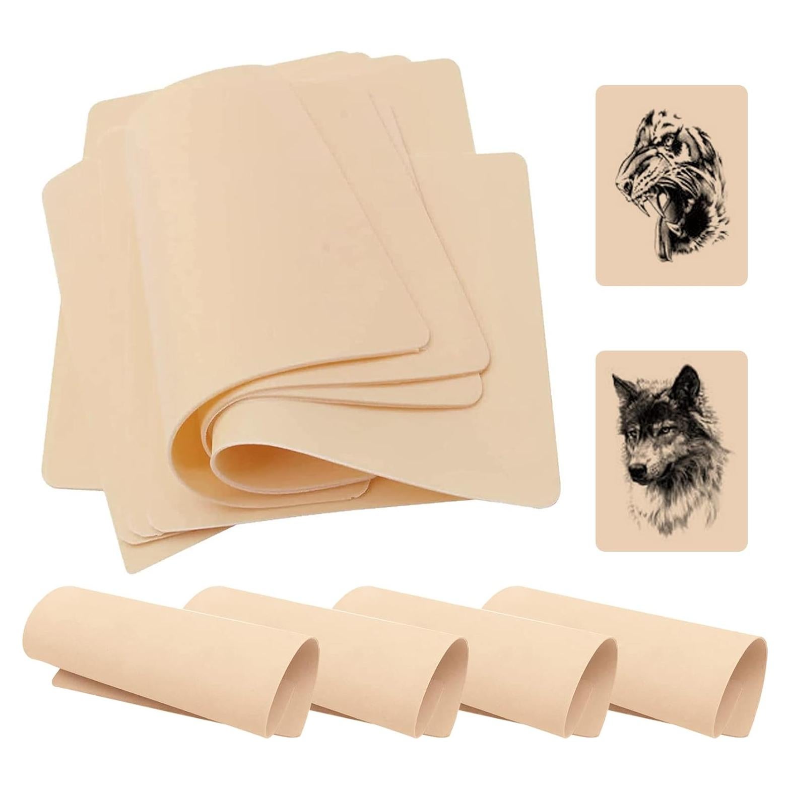 10 Hojas de Piel de Tatuaje Falsa Doble Cara Ruicoo