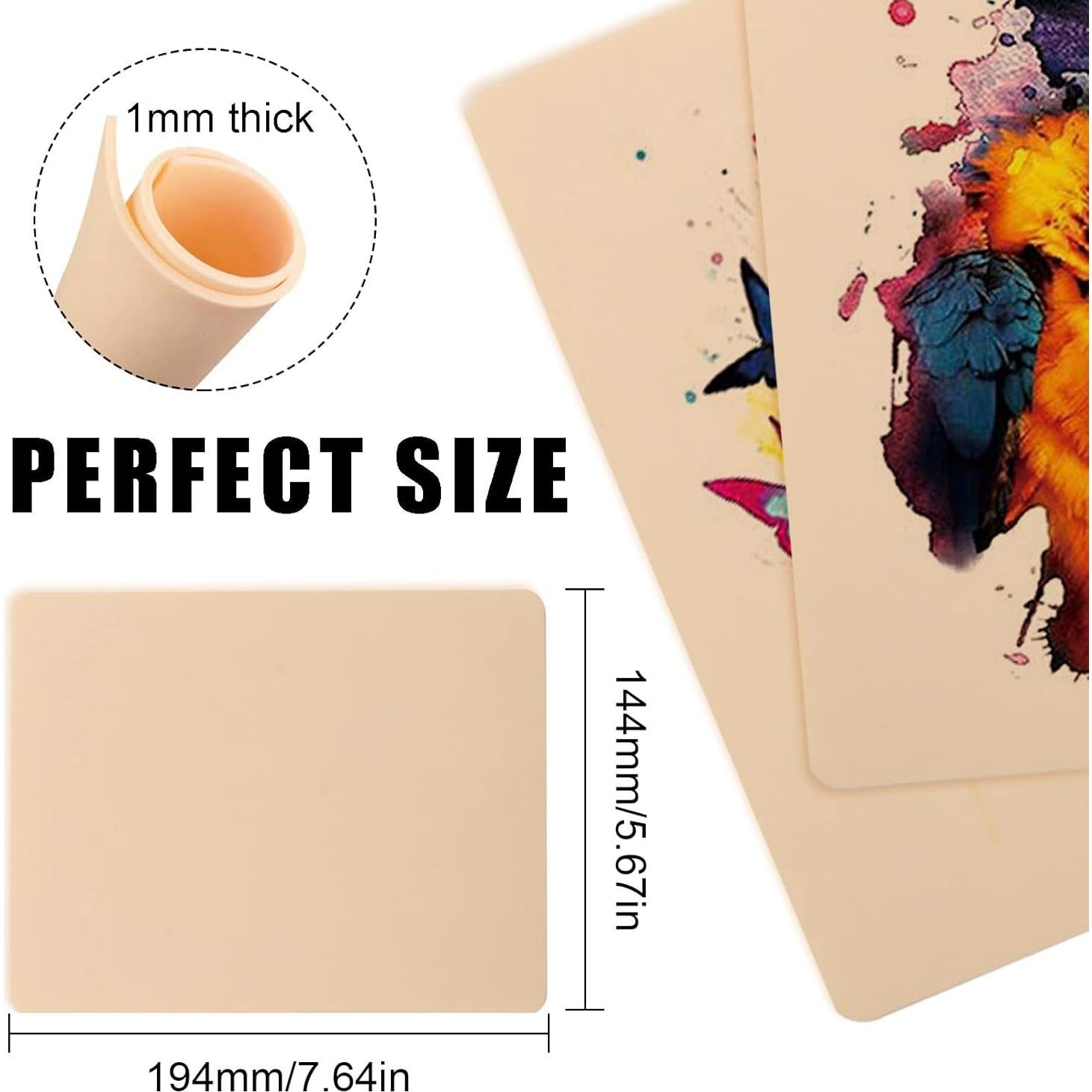 10 Hojas de Piel de Tatuaje Falsa Doble Cara Ruicoo