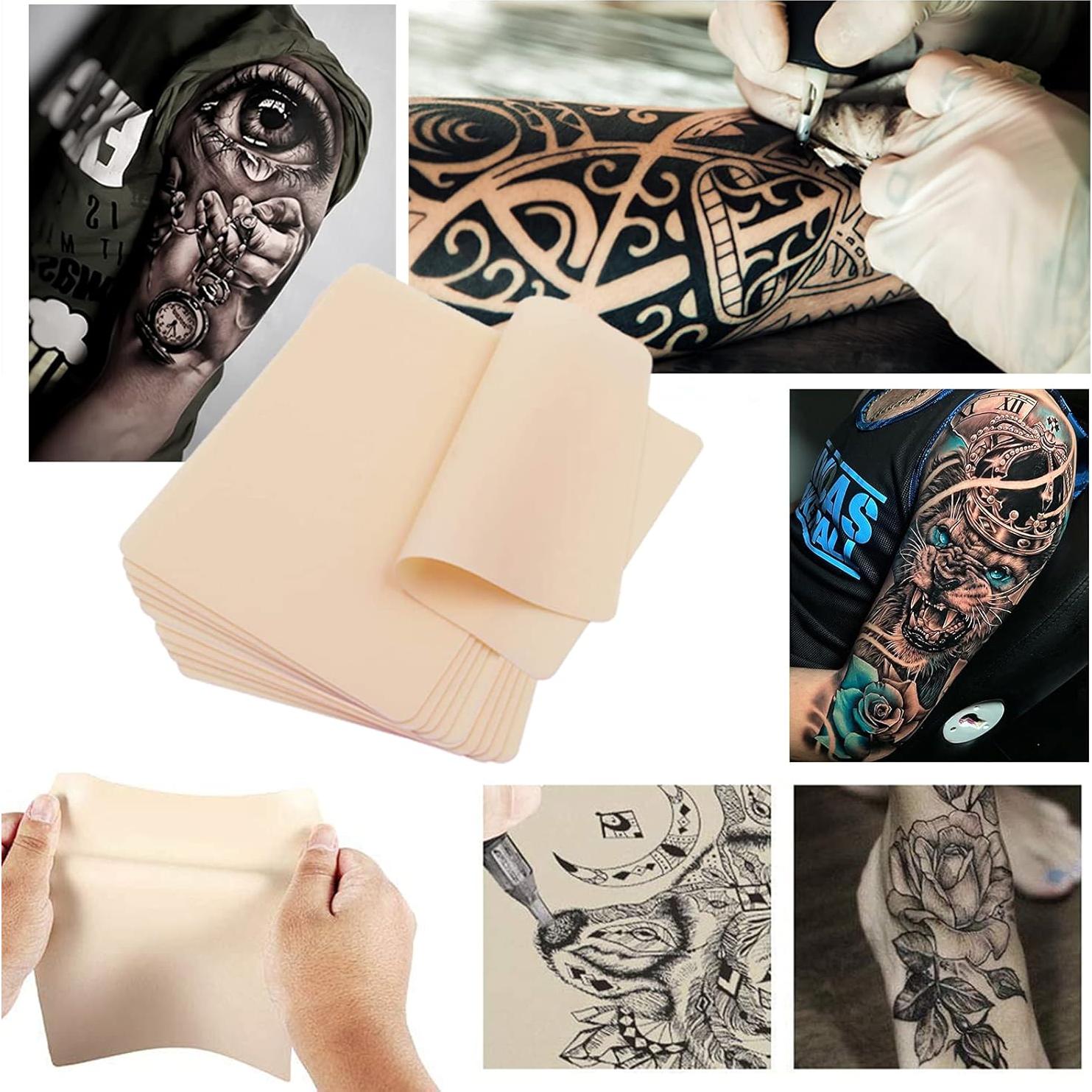 10 Hojas de Piel de Tatuaje Falsa Doble Cara Ruicoo