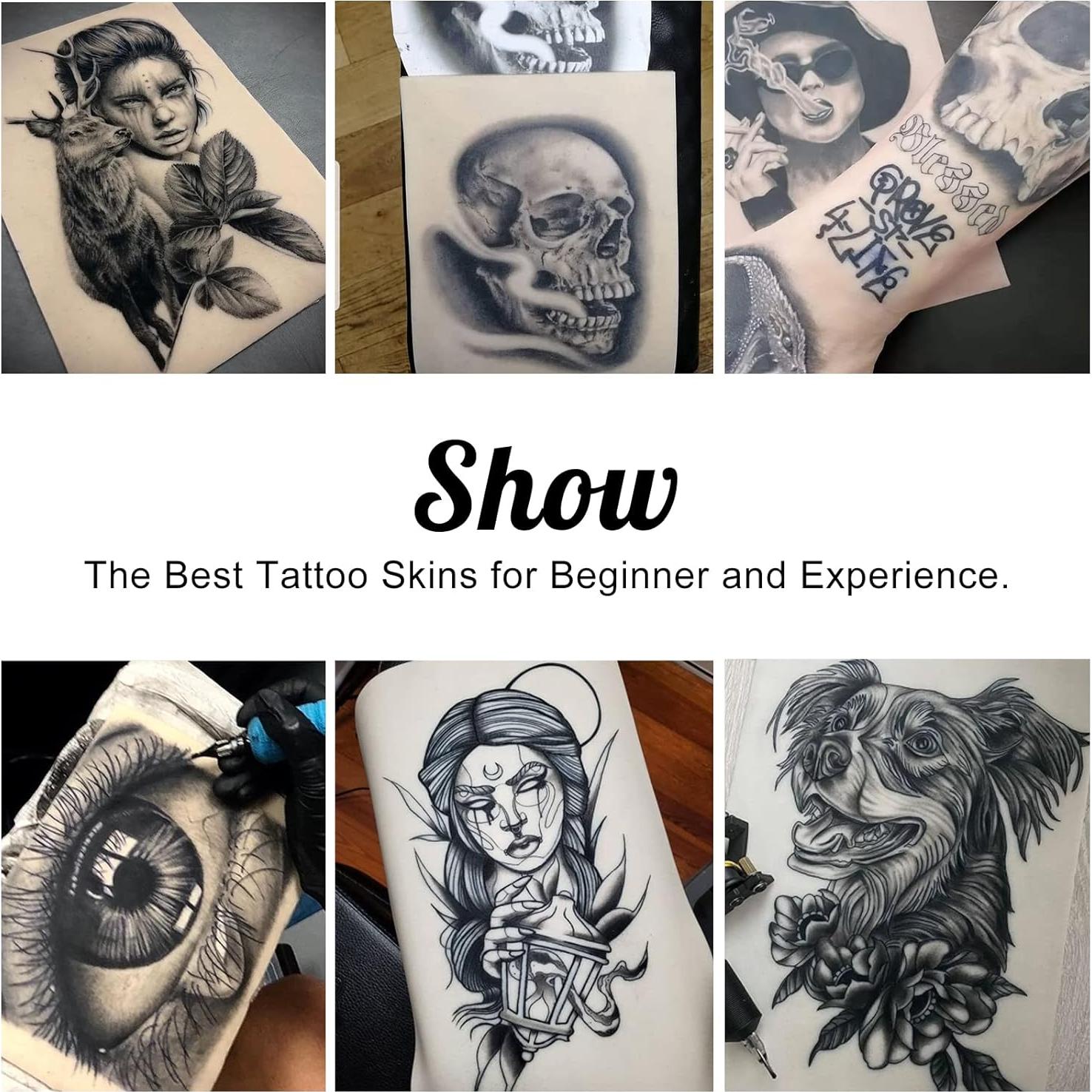 10 Hojas de Piel de Tatuaje Falsa Doble Cara Ruicoo