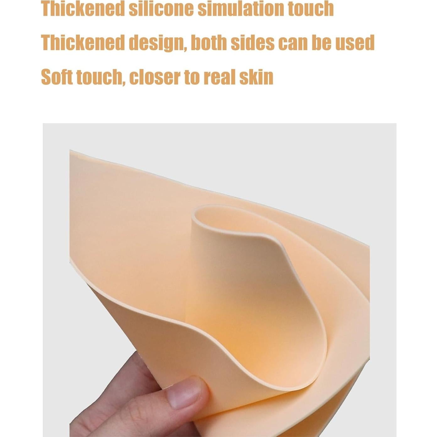 Piel de Práctica para Tatuaje WSLL - 12 Piezas 15x20 cm Silicona