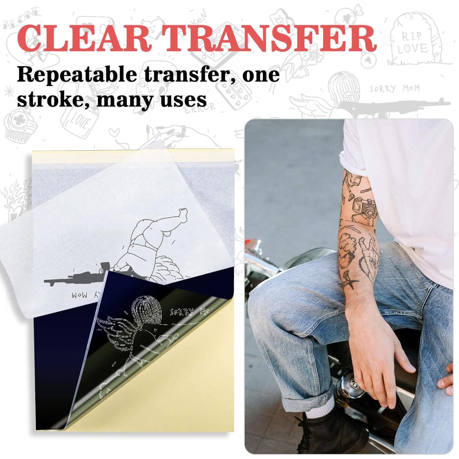 Papel de Transferencia de Tatuaje Sukh 20 Hojas 21x29.7 cm