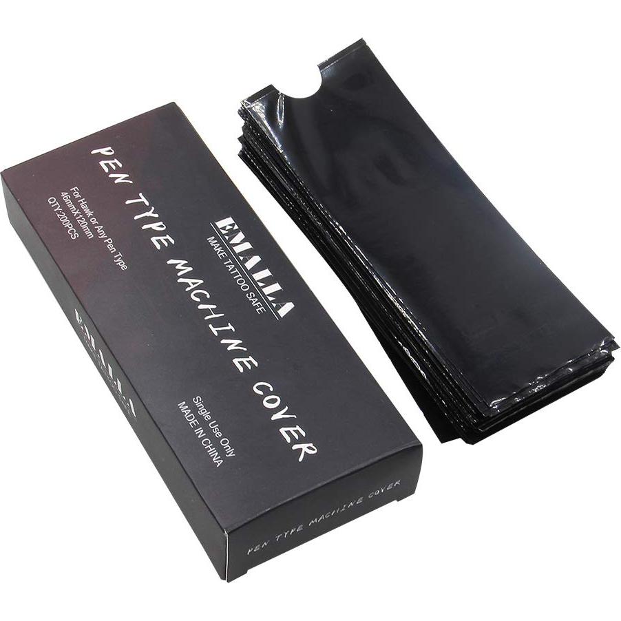 Cubiertas de Pluma de Tatuaje Autdor 200 Pcs Desechables Negras