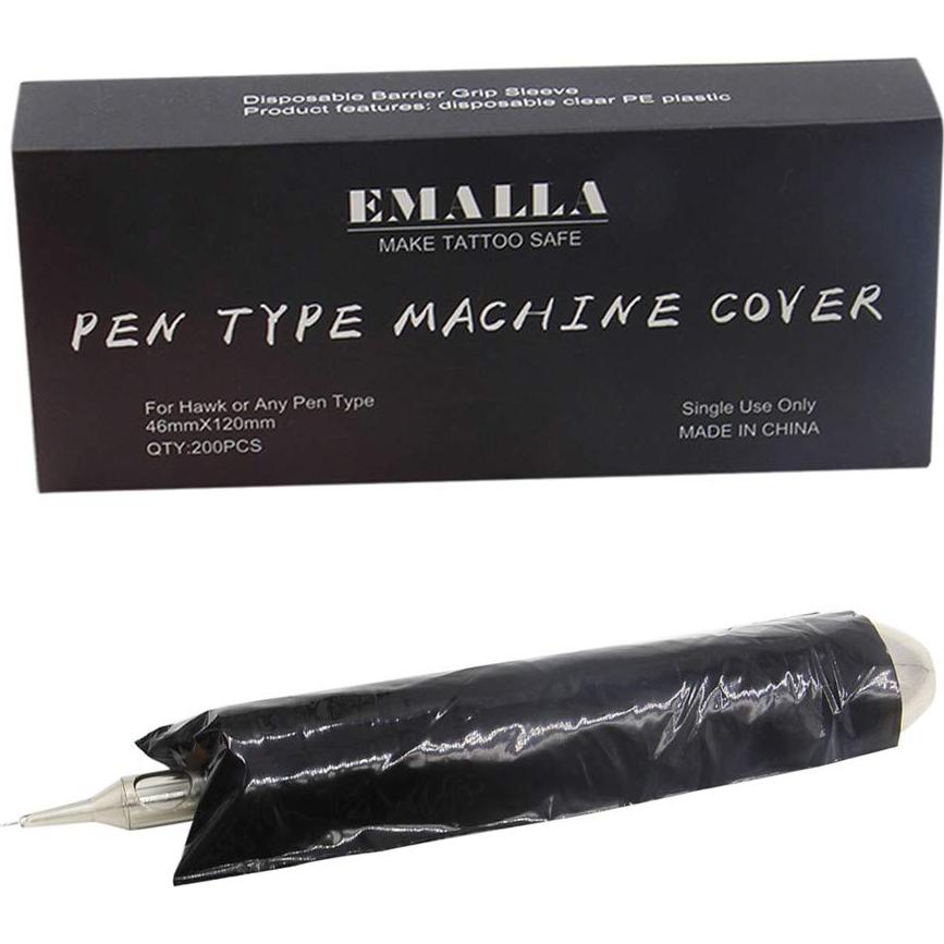 Cubiertas de Pluma de Tatuaje Autdor 200 Pcs Desechables Negras