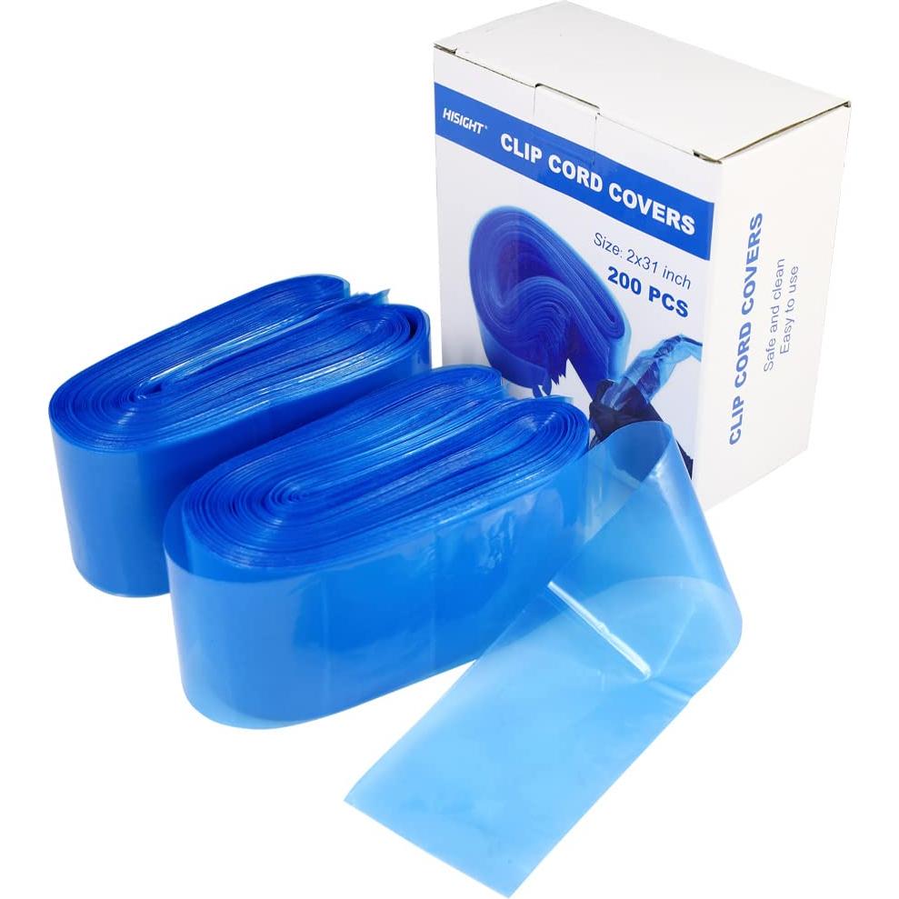 Cubiertas Desechables para Cables de Clip de Tatuaje 200pcs - Azul