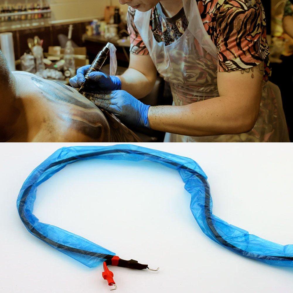 Cubiertas Desechables para Cables de Clip de Tatuaje 200pcs - Azul