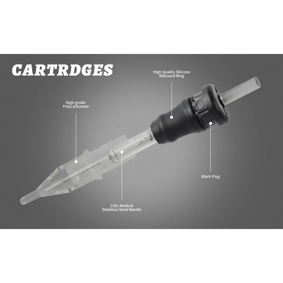 Cartucho de Aguja de Tatuaje Desechable BISIBITA2 Zombee 20 Pcs