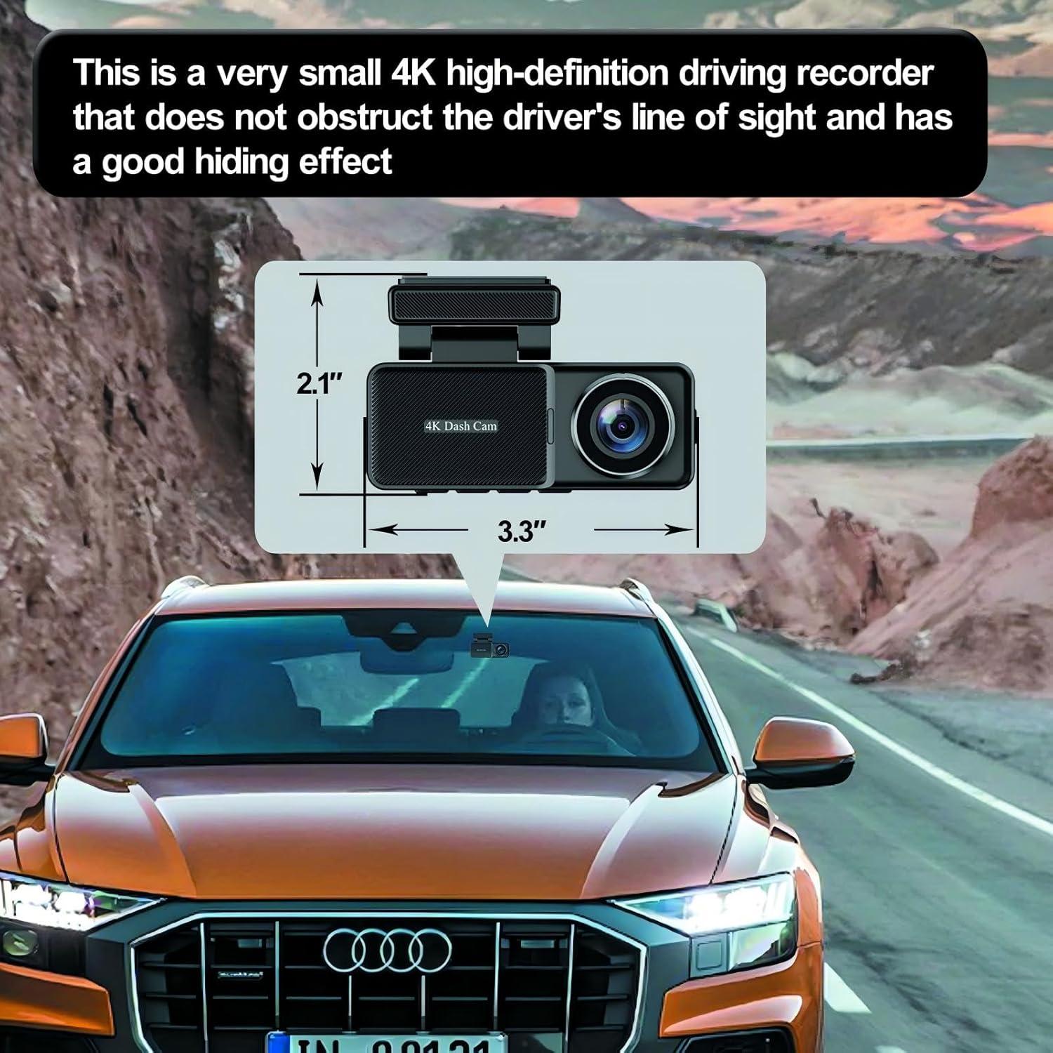 Cámara de Tablero Petokix 4K Delantera + 1080P Trasera