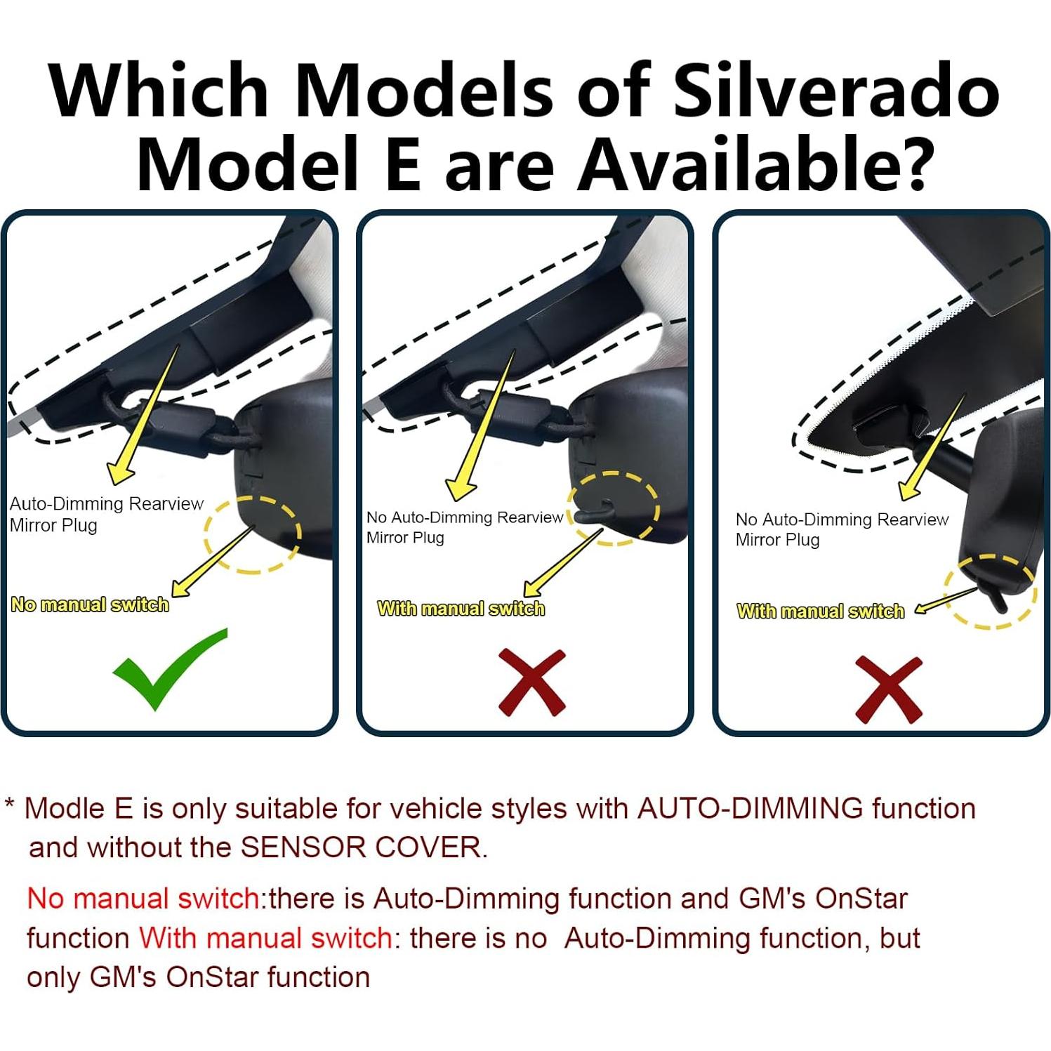 Cámara Dash 4K Mangoal Modelo E para Chevy Silverado 2014-2023