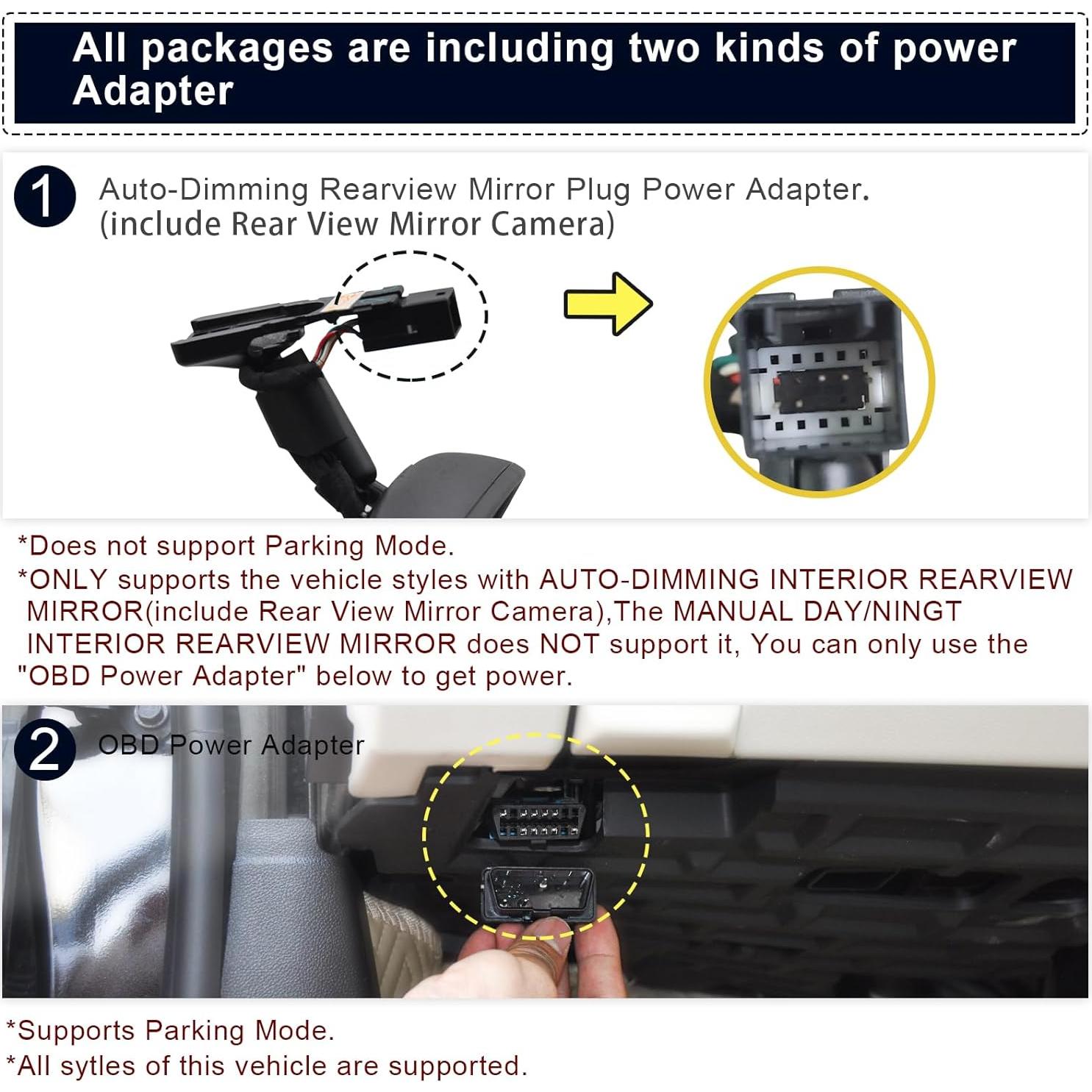 Cámara Dash 4K Mangoal Modelo E para Chevy Silverado 2014-2023