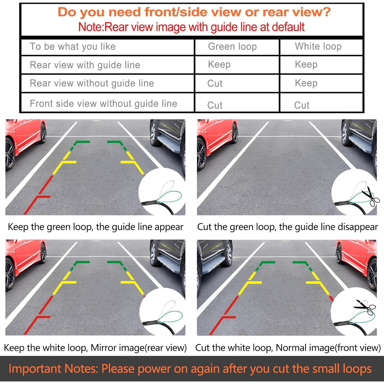 Cámara de Respaldo RAAYOO L002 170° IP69 Impermeable 12V-24V