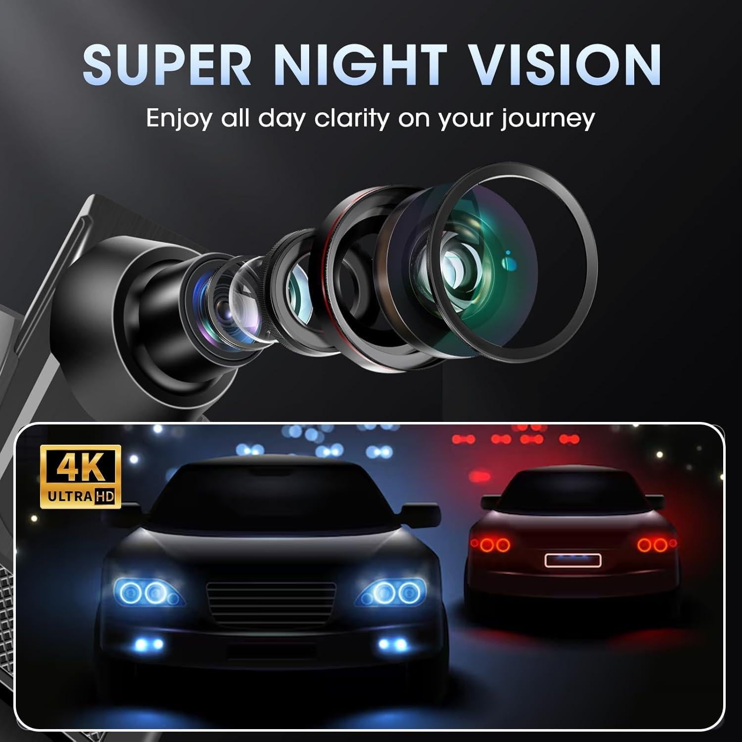 Cámara Retrovisor Digital Rivela 10" 4K GPS Visión Nocturna