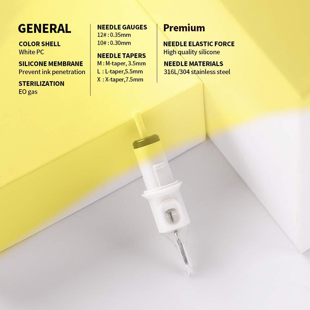 Agujas de Cartucho para Tatuaje Hawink 20PCS #10 Bugpin 5 Round