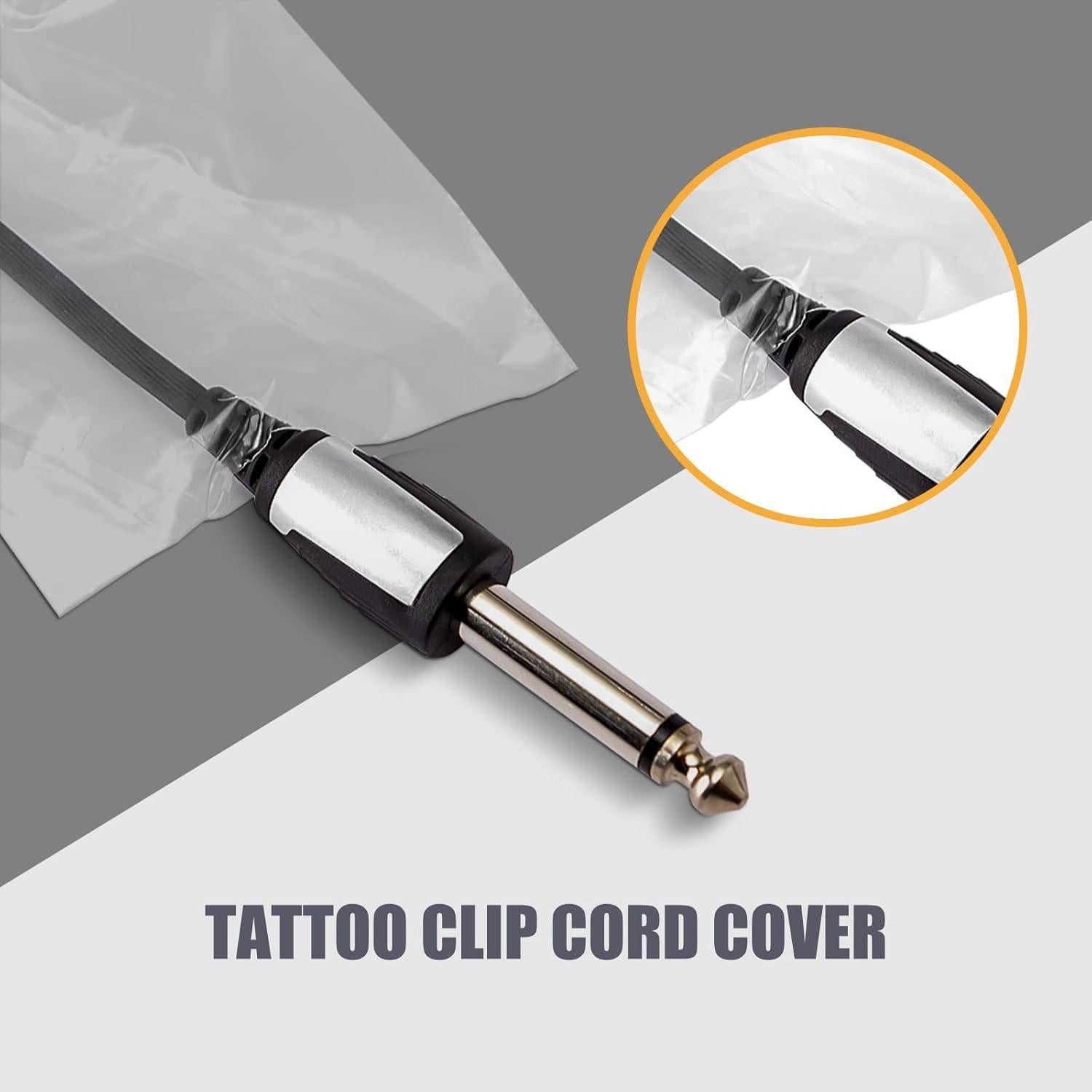 Cubiertas de Cables de Clip EZ Tattoo - 100 Pcs Transparentes