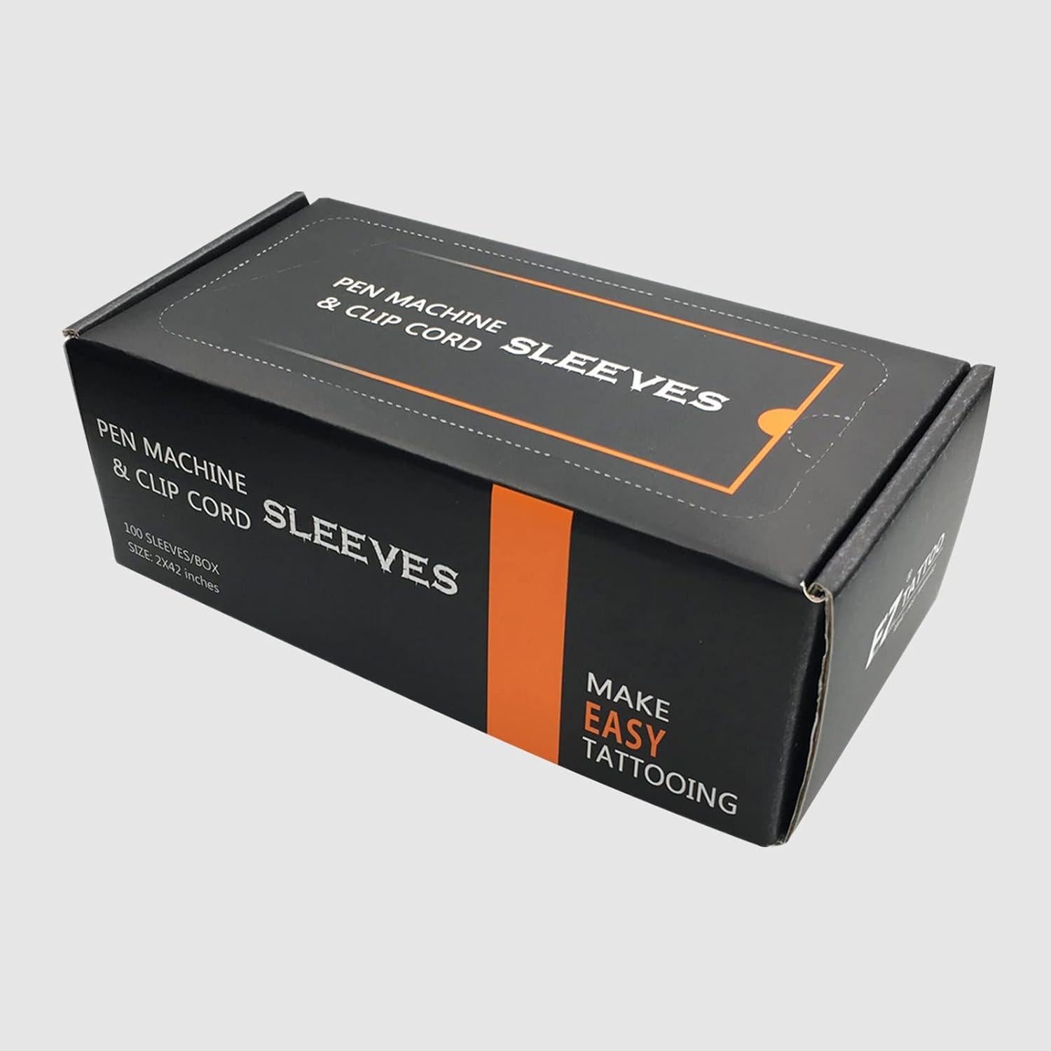 Cubiertas de Cables de Clip EZ Tattoo - 100 Pcs Transparentes