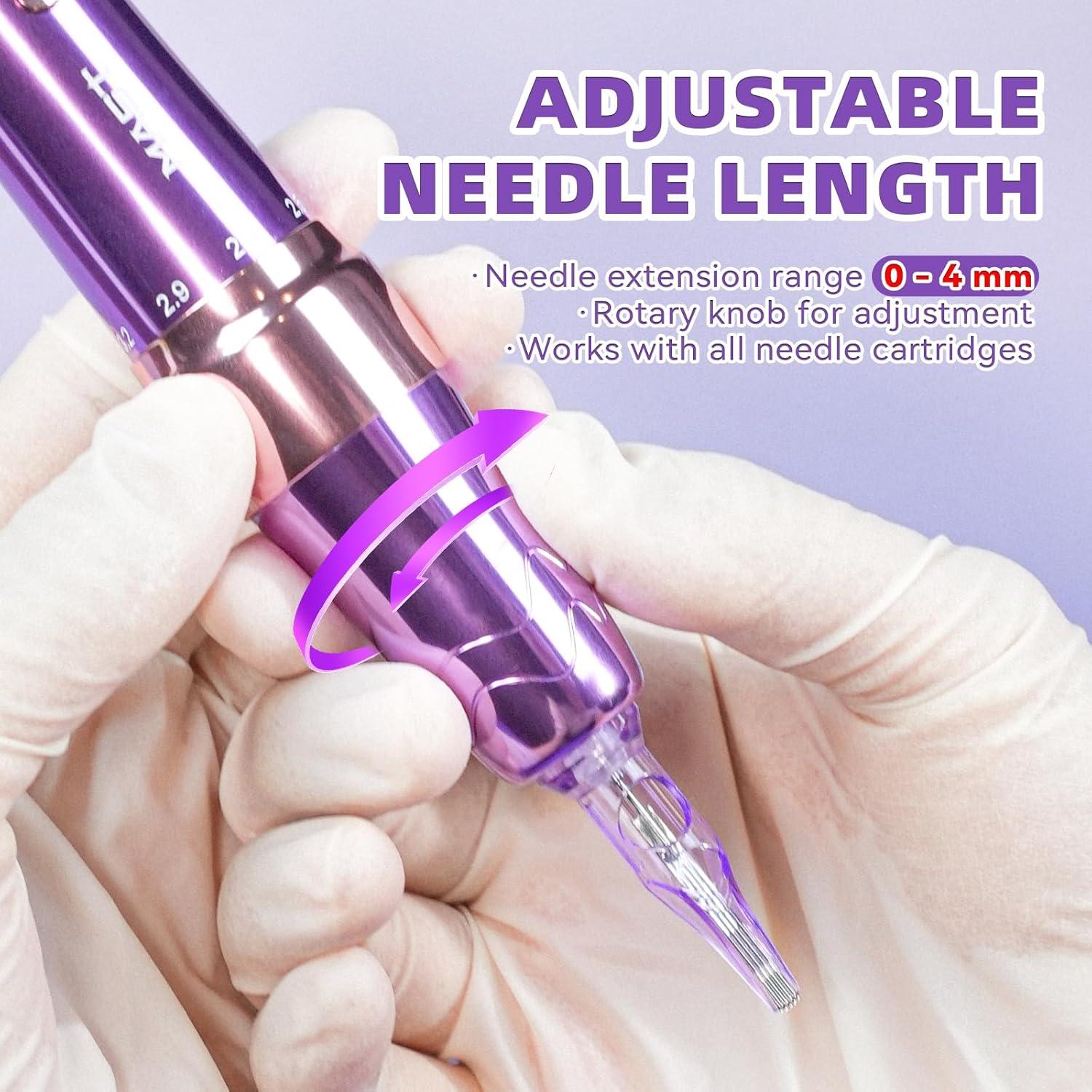 Mast P60 Máquina de Tatuaje Inalámbrica Rosa 121g 5 Longitudes